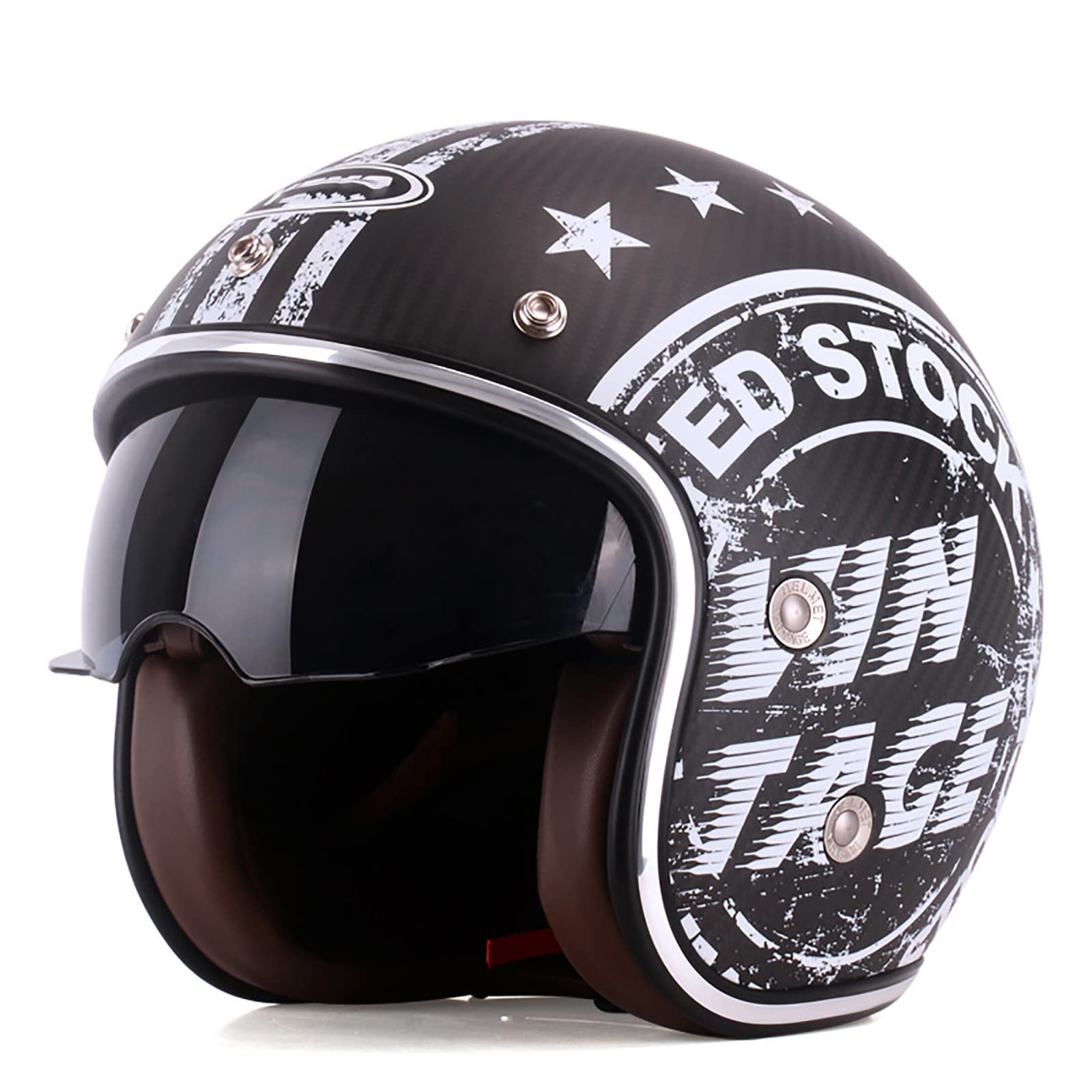 Casque de moto rétro pour cruiser en ville, style JATIBOSH quatre saisons confortable