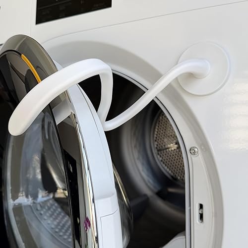 Miniatura 9 de Soporte y soporte para puerta de arandela de carga frontal, tapón magnético de puerta con imán fuerte y manguera flexible, mantiene la puerta de la