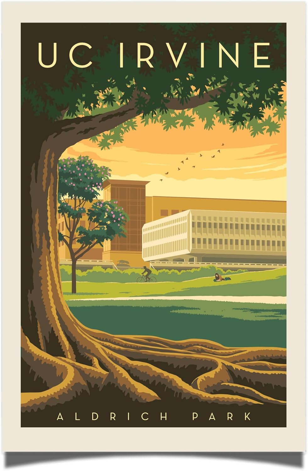 Desert Cactus University of California Irvine Poster UCI Anteaters 24x36 inch Room Office Décor Decoration Official Fan Gear (Version 4, 24 x 36 Inch)