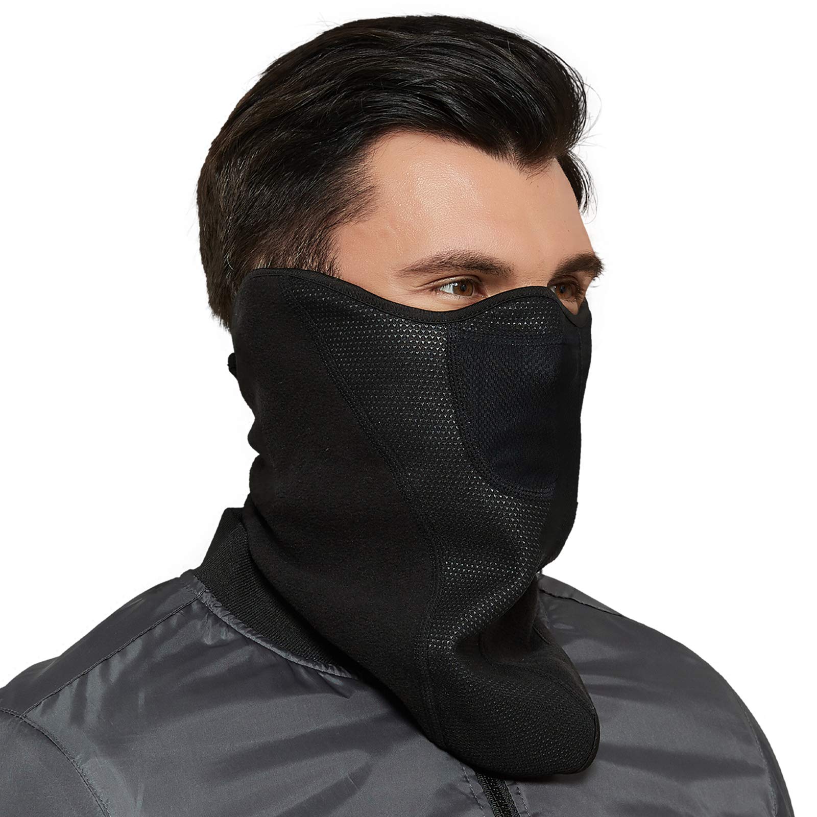 TEFITI Winter Face Mask & Neck Gaiter Cold Weather Half Balaclava Tactical Neck Warmer Face Cover Shield