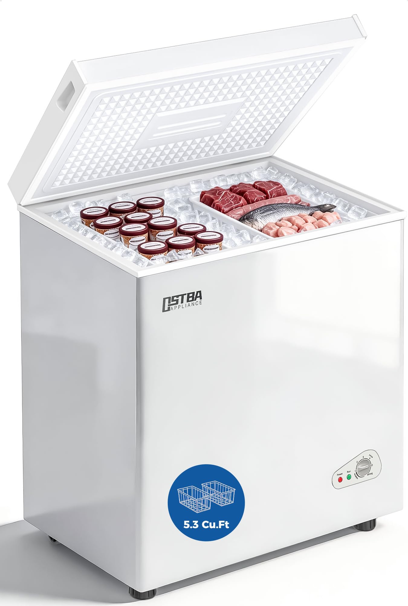 OSTBA BD/BC-150Q 5.3 cu ft Chest Freezer White
