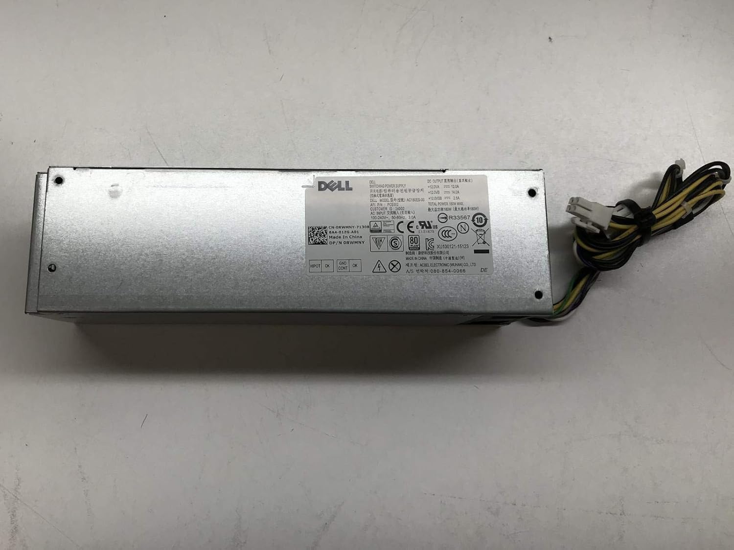 Dell 180W SFF Power Supply RWMNY 5XV5K WYX72 9XD51 4R1KT 3040 5040 7040 GCY55 D3YCN J1J77 D6K0V 9XD51