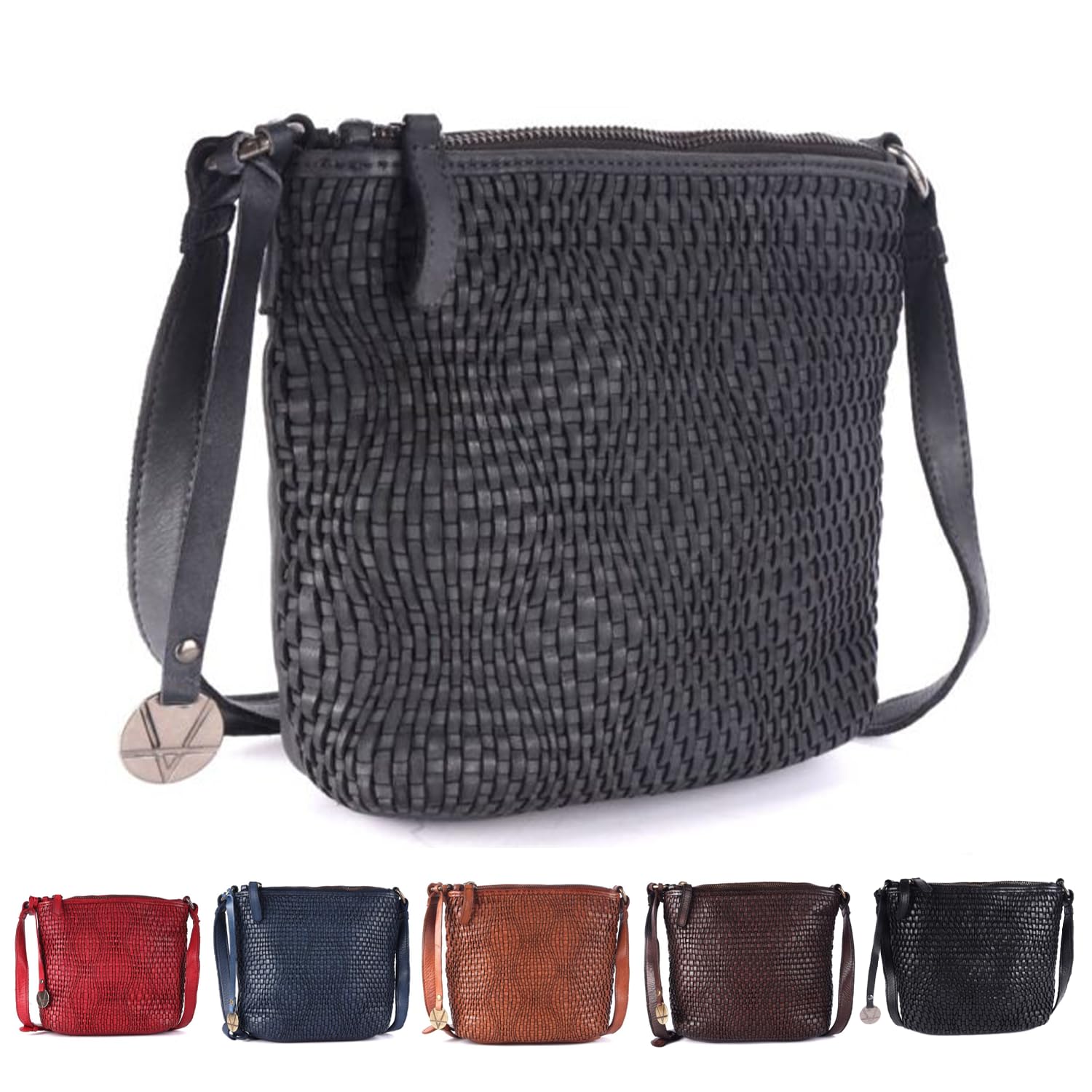 VILENCA HOLLAND Genuine Leather Crossbody Sling Bag for Women - Trendy Casual Office Bag with Adjustable Strap