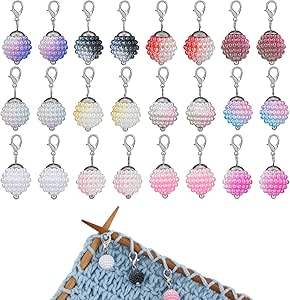 Lot De 12 Marqueurs De Point Pour Tricot - Fermoir Mousqueton - Pour Tissage, Couture, Fabrication De Bijoux