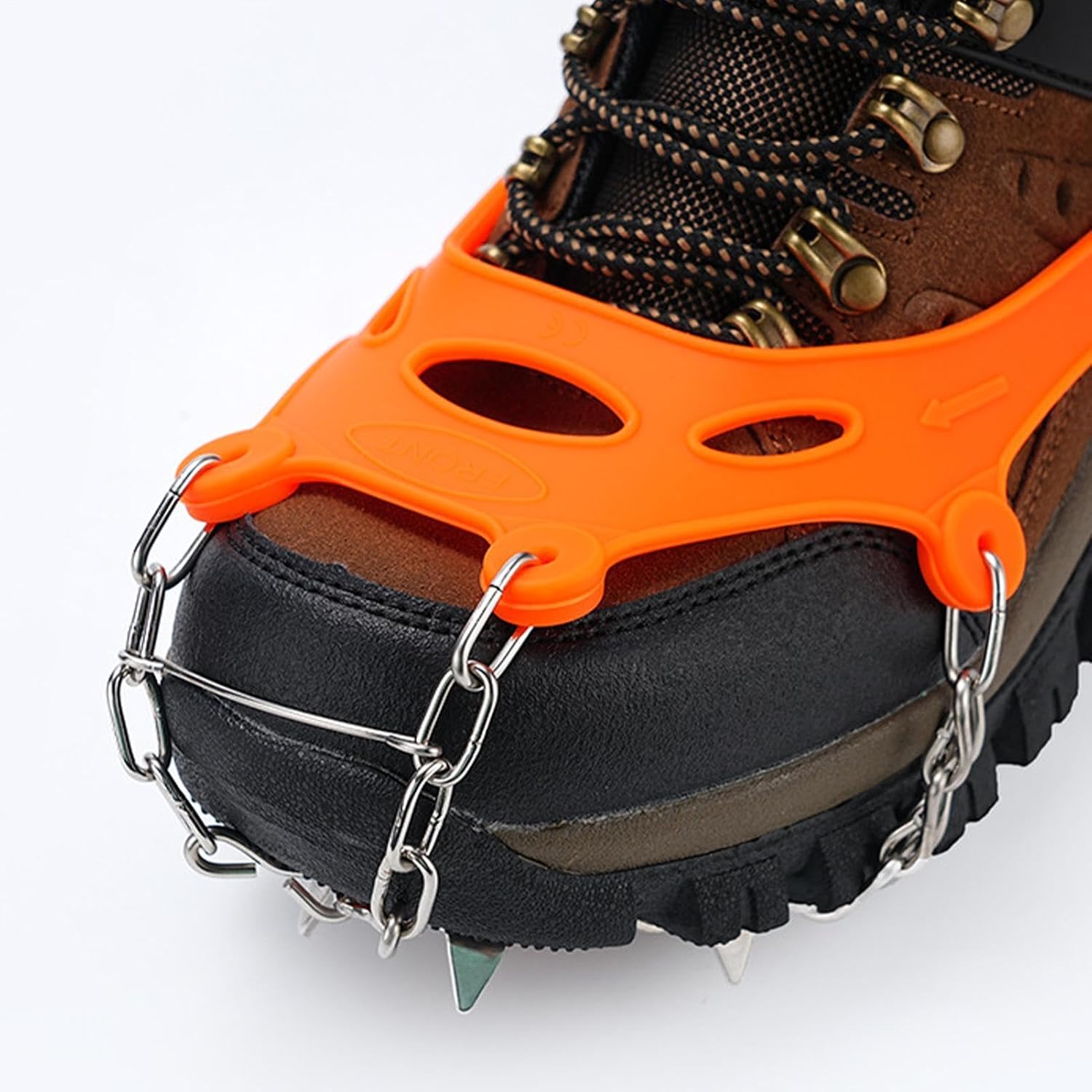 Silicone Snow Traction Cleats - 32 Tooth Anti Slip Shoe Grips - Winter Wear