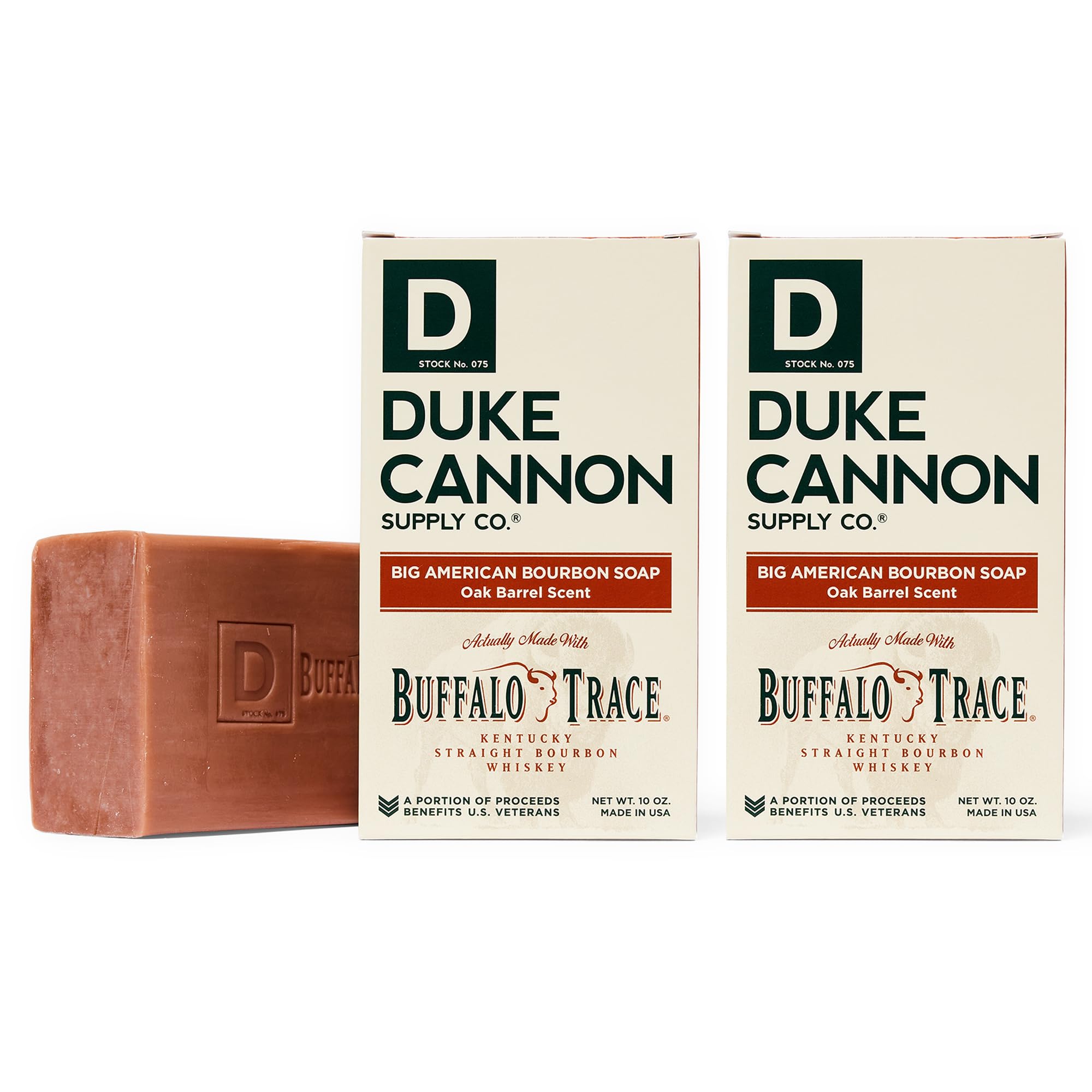 Duke Cannon Supply Co Big American Bourbon Bar Soap Bourbon Oak Barrel 10 oz 2 Pack