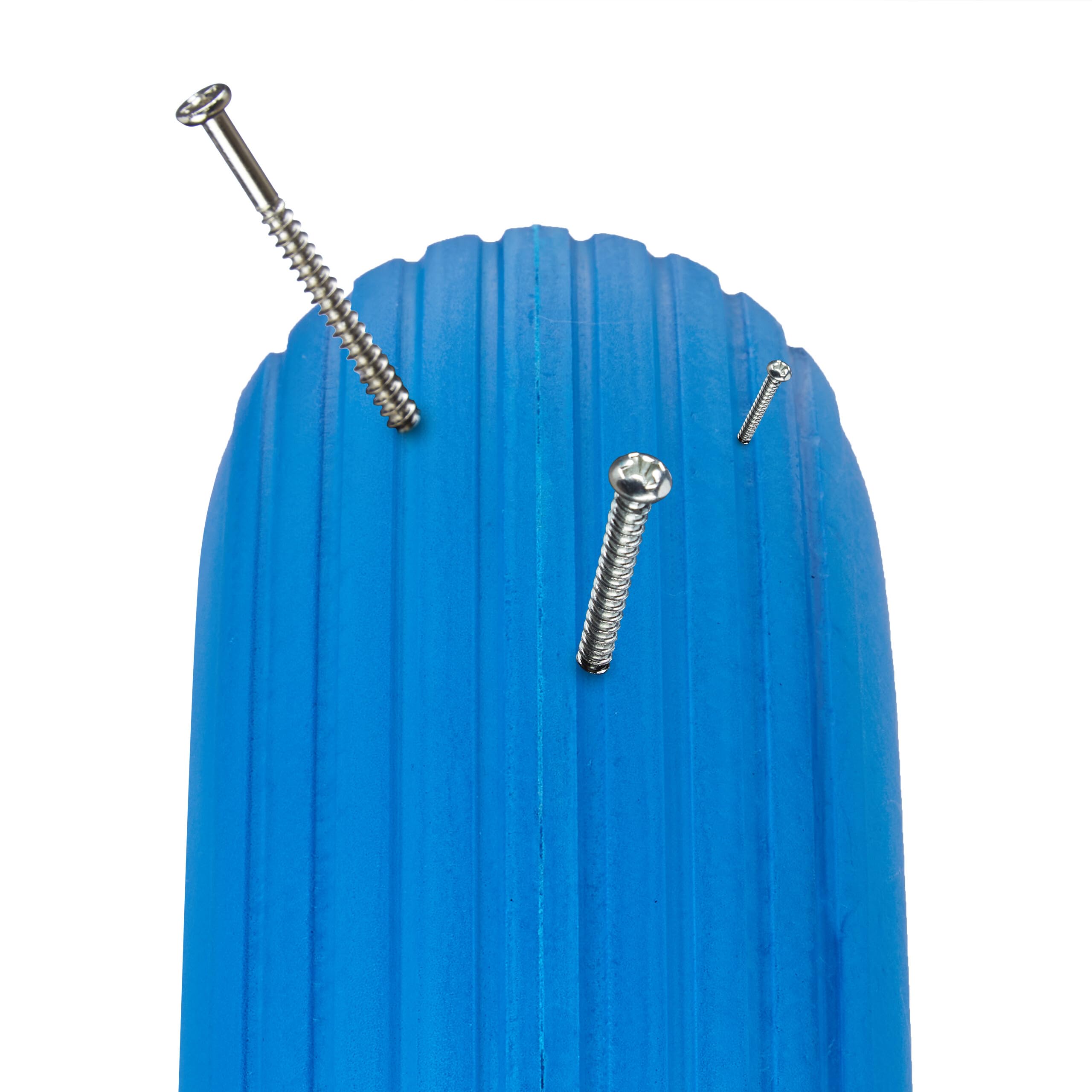 Relaxdays Schubkarrenrad 3.50-6, Vollgummi, Kunststofffelge, Ersatzrad Schubkarre, pannensicher, 100 kg, blau/schwarz