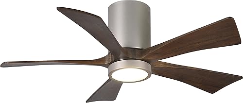 Matthews IR5HLK-BN-42, Irene Ventilador de techo de níquel cepillado de 42 pulgadas con luz y control remoto