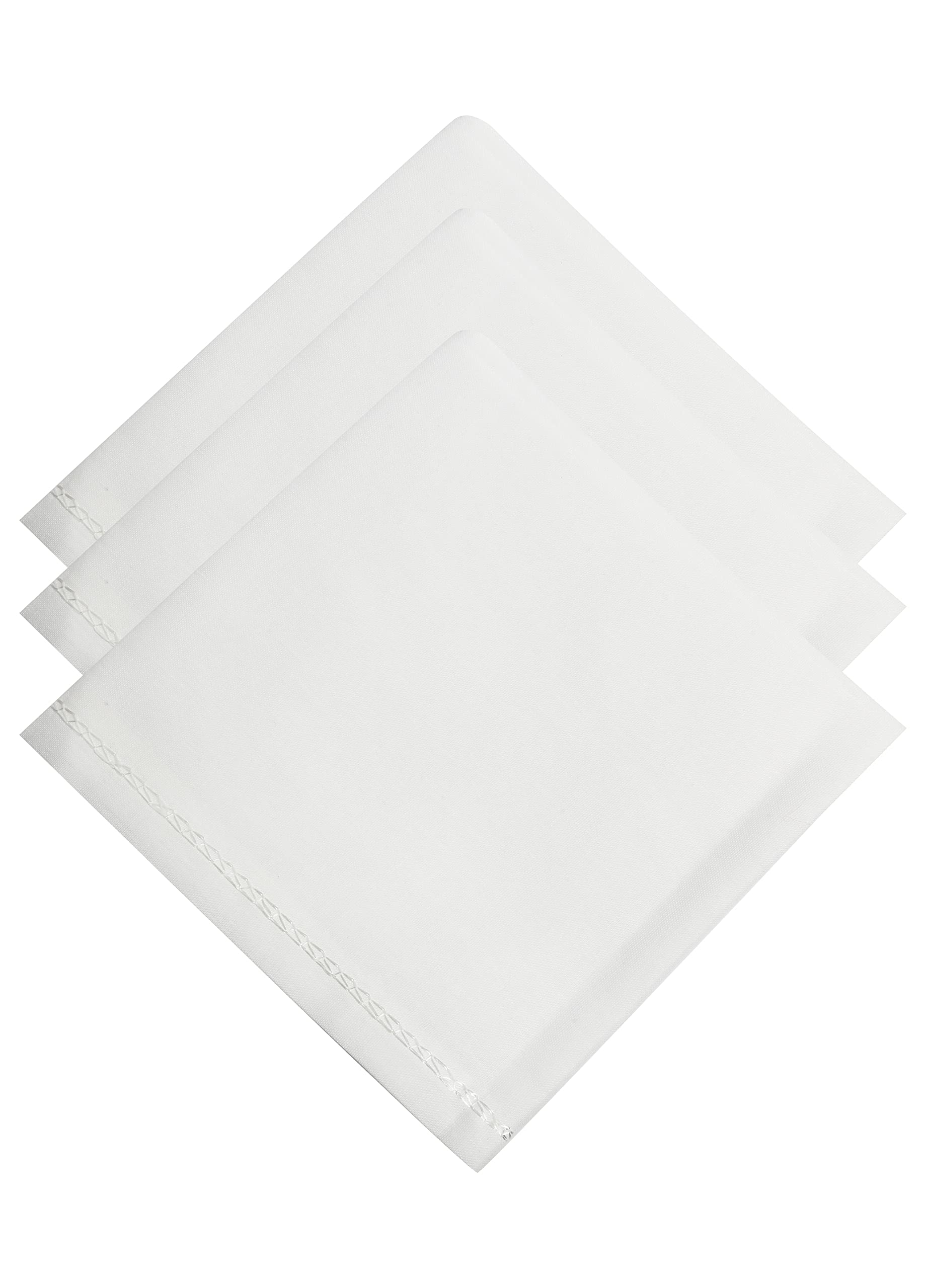 bureaucrat Premium Men’s Cotton Handkerchief White Big Extra Soft Super Absorbent Hanky Rumaal Set, 100% pure cotton (Solid(Pack of 3), White)-picture-14