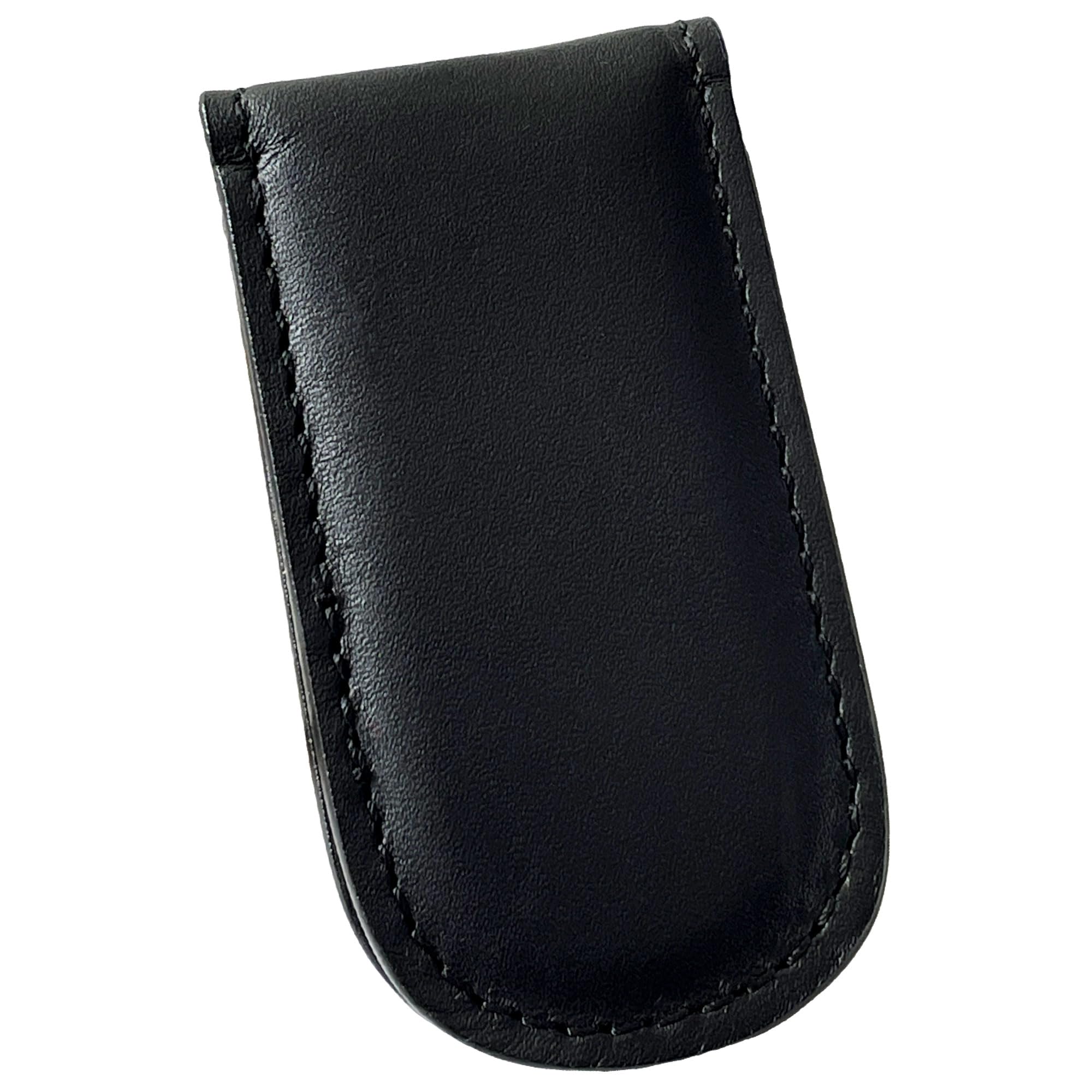 Etabeta Artigiano Toscano - Fermasoldi Uomo in Pelle Nero con Clip Magnetica, Porta Banconote Compatto, Design Slim, Artigianale Made in Italy