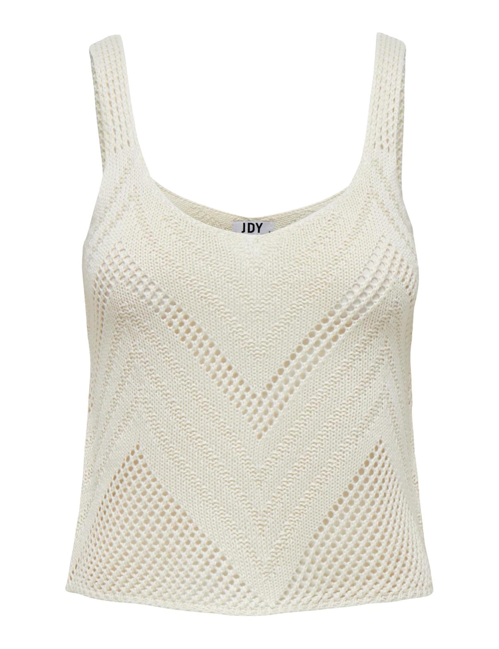 JACQUELINE DE YONG Female Textured Knitted Top, Tapioca, XL