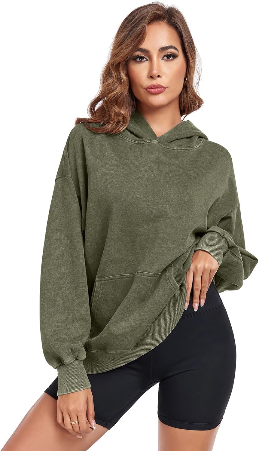 Oversized Hoodies for Men Womens Pullover Sweatshirts Acid Wash Vintage Loose Fit Unisex Cotton Outfits - Image 5