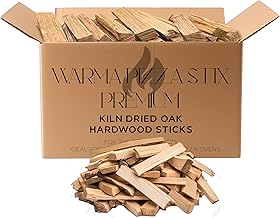Warma Oak Pizza Wood Stix Logs - Kiln Dried Oak Hardwood Kindling Wood Sticks - For Ooni Uuni Nero Dellonda Portable Small & Mini Pizza Oven Wood Garden Outdoor Fire Pits & Stoves - 1 x 4.5kg Box