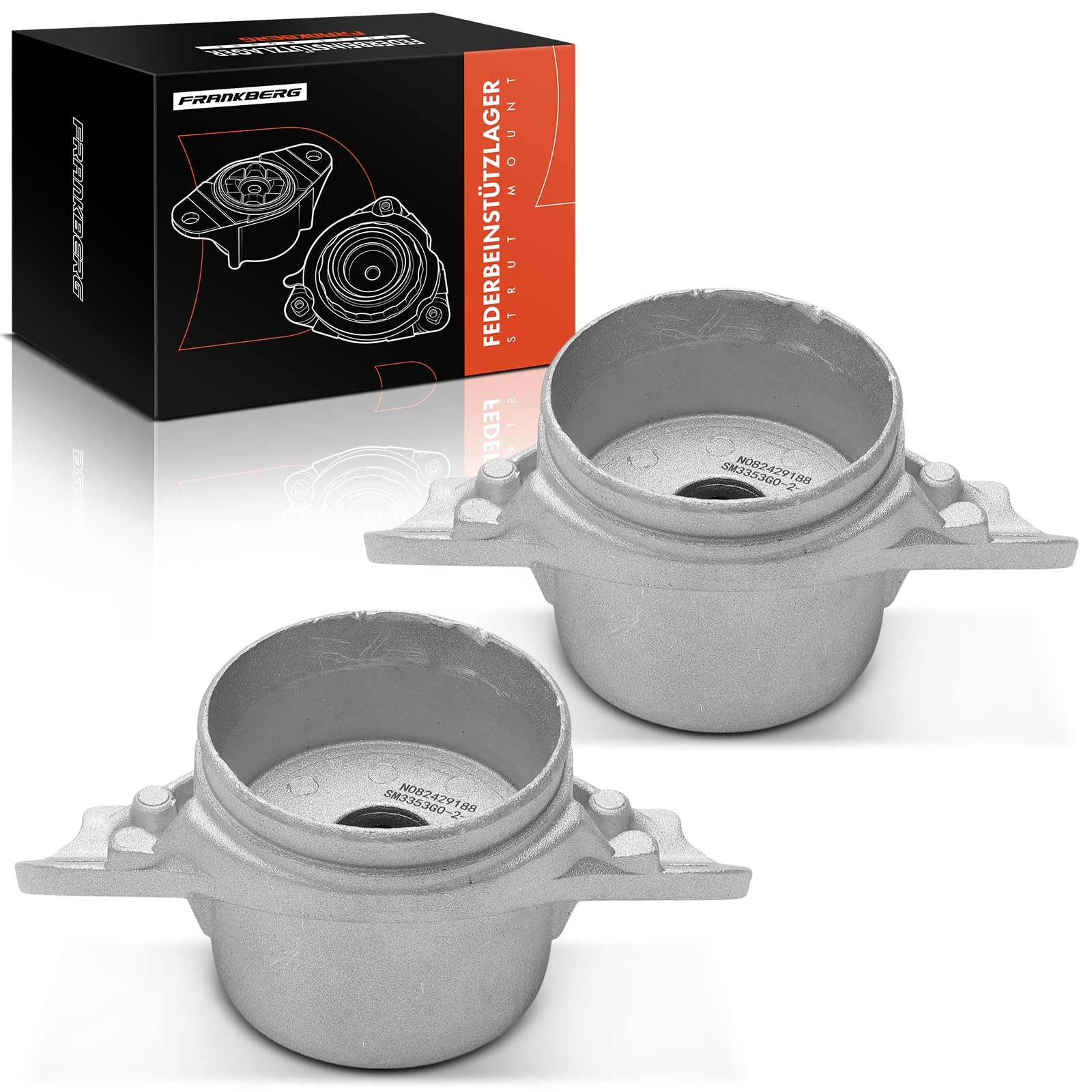 Frankberg 2x Palier de jambe de suspension Arrière Gauche Droite Compatible avec Golf VII 5G1 BE1 BE2 BQ1 Polo AE1 AW1 BZ1 Passa.t 3G2 CB2 Octav.i.a IV A3 8V1 8VK Jet.t.a Leon Remplacer# 5Q0513353G