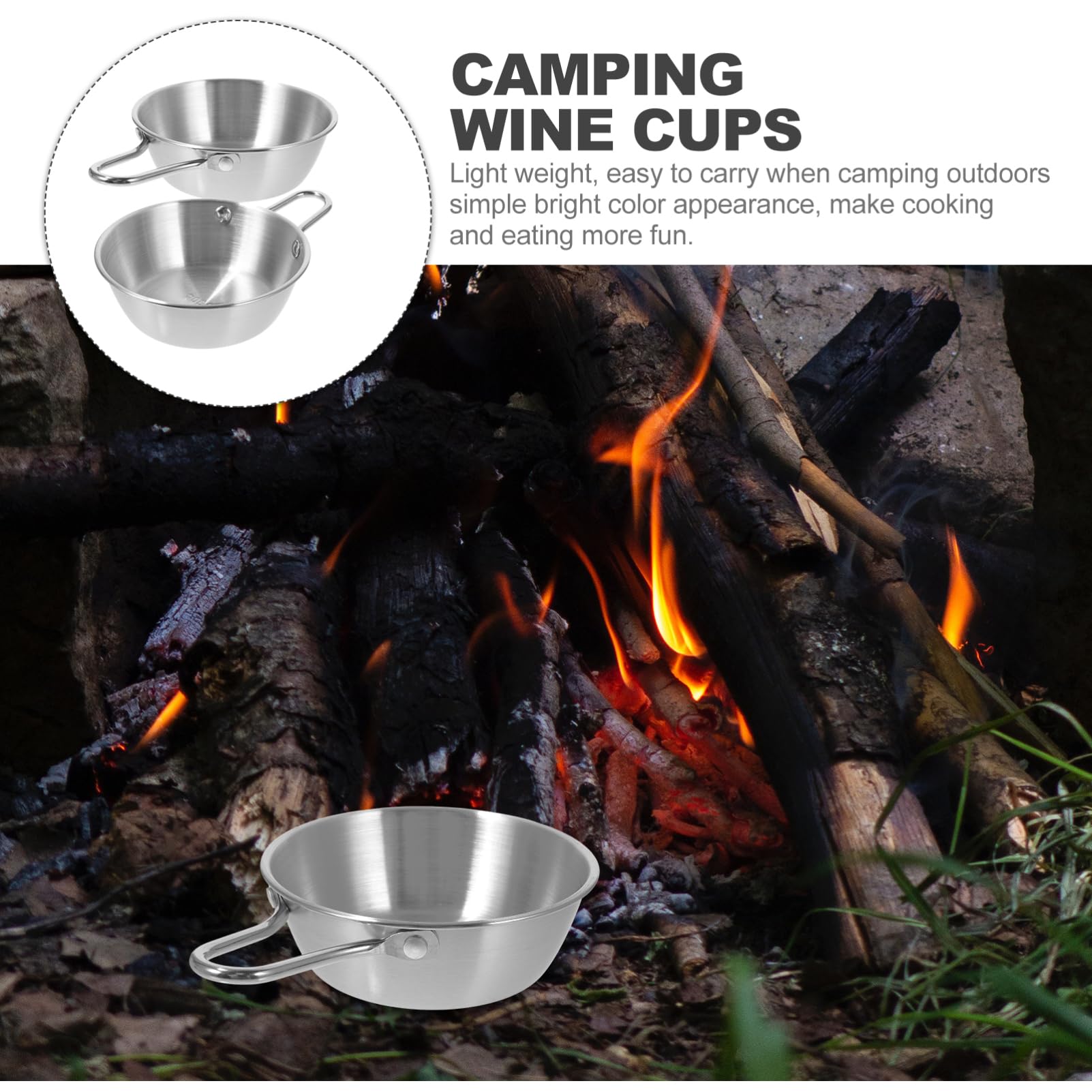 GALPADA 2Pcs Camping Bowls with Handle Multi Function Food Containers for Outdoor Use and Bowls for Family Restaurant and Parties