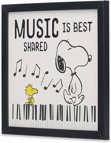 Vista 50 de Open Road Brands Peanuts Snoopy 'Tis the Season to Eat Cookies - Arte de pared de madera enmarcada - Bonita imagen de Navidad de Snoopy