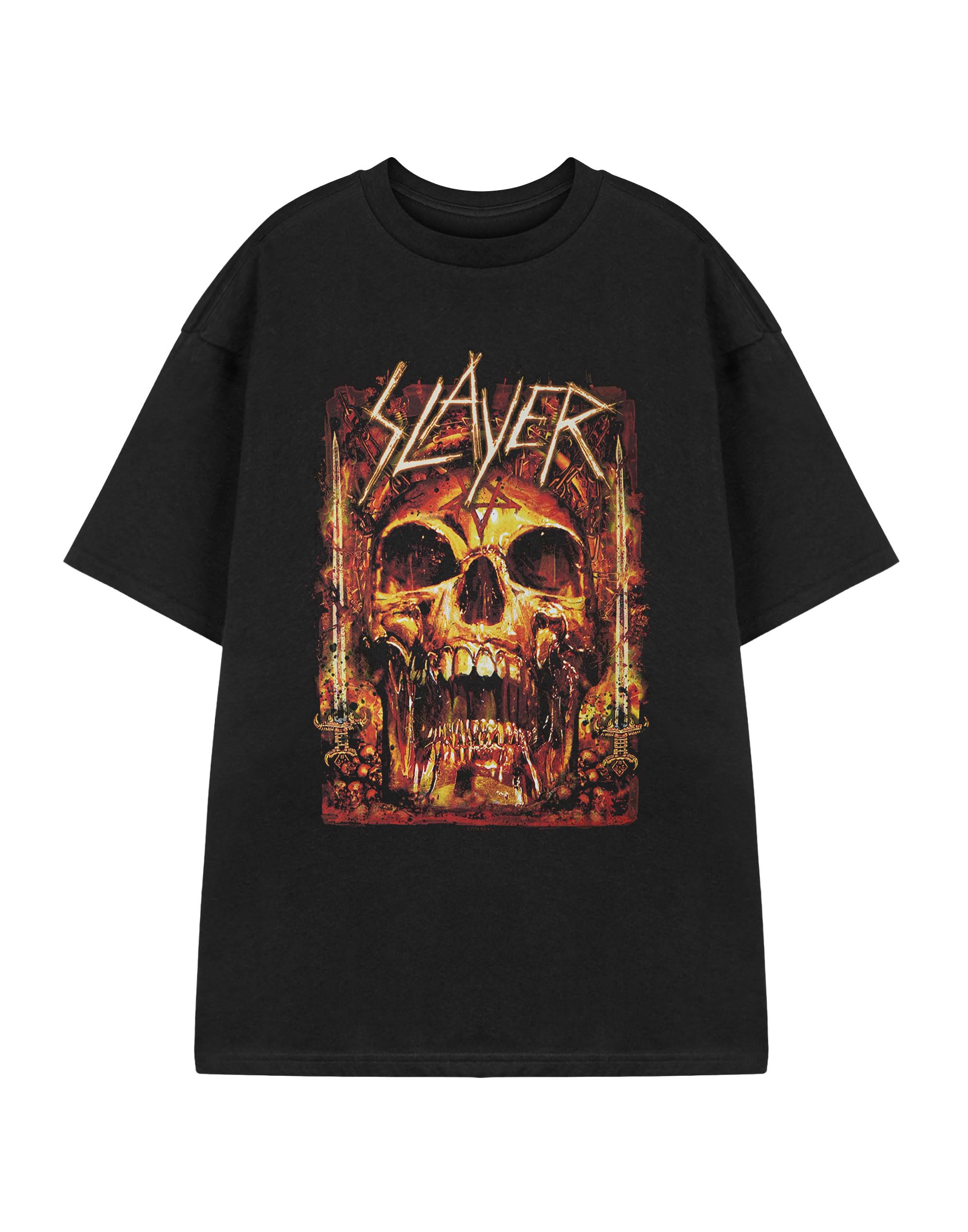 Vanilla Underground Slayer Mens Black Skull Short Sleeved T-Shirt (Xx-Large) from B&Q