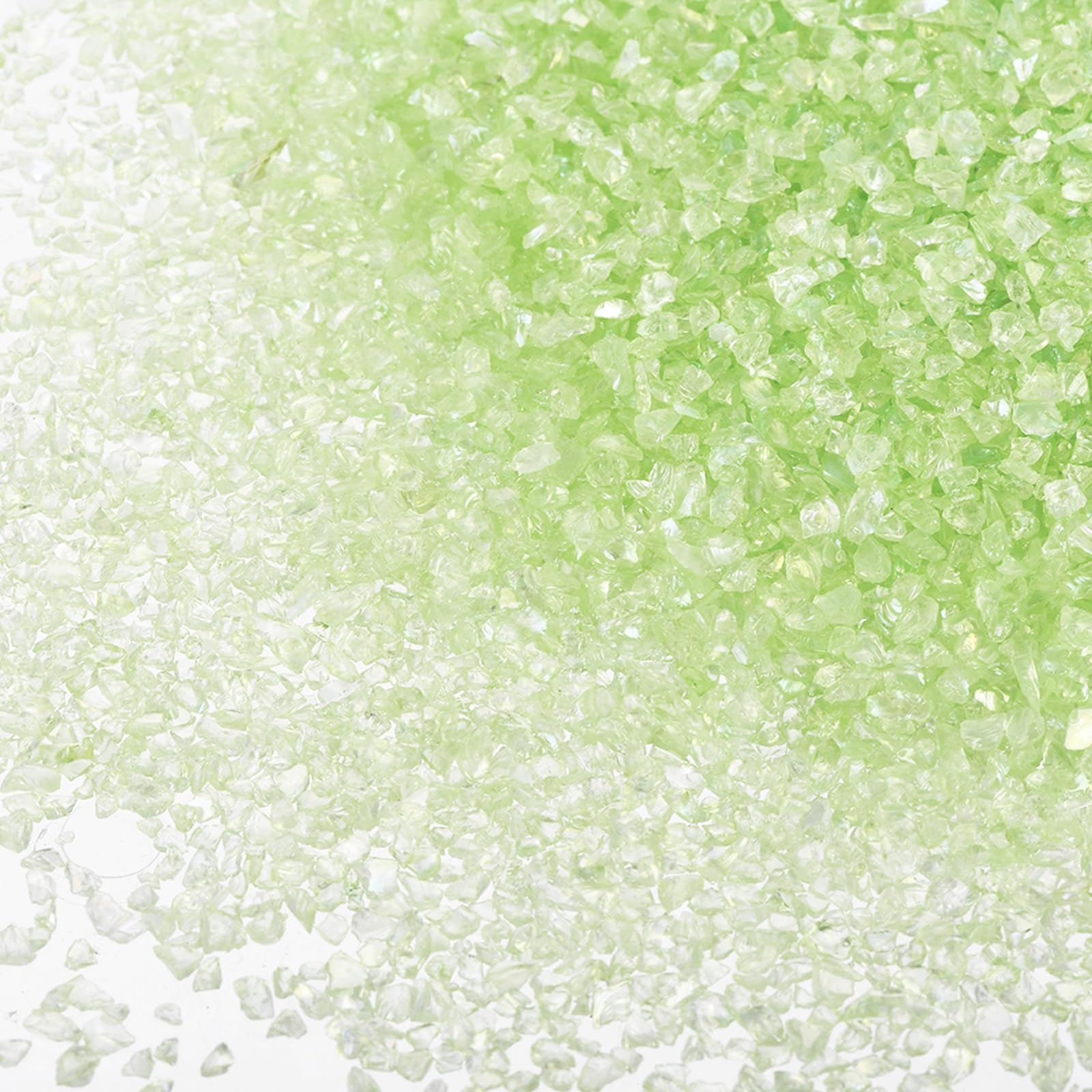 sourcing map 3 Pcs Crushed Glass for Resin Art, 50g Irregular Metallic Chunky Chips Small Broken Crushed Glass Glitter Pieces for Crafts DIY Vase Filler Jewelry Making Decor, Green