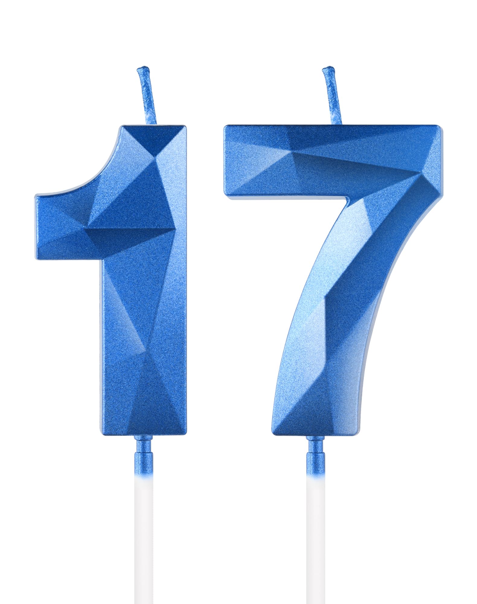 Royal Blue 13th Birthday Candles, 3D Number 13 Candle for Cake, Boy Girl 13th Birthday Decorations,Sapphire Candle Topper Blue Cake Decorations for Birthday Party Wedding Anniversary Supplies — view 101