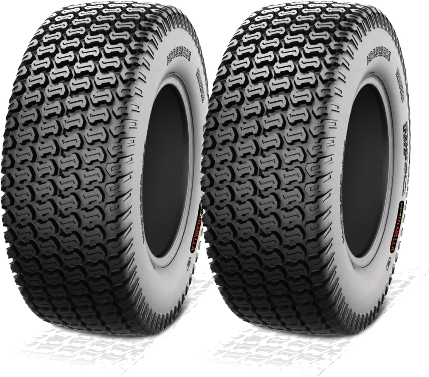 HORSESHOE FALABELLA TURF-KING 2-New 20x8.00-8 / 20x8-8 6PR Lawn Mower Tires w/Deeper Tread for Better Traction & Longer Wear, LRC Heavy Duty, Color-Sidewall, 2-Year Warranty