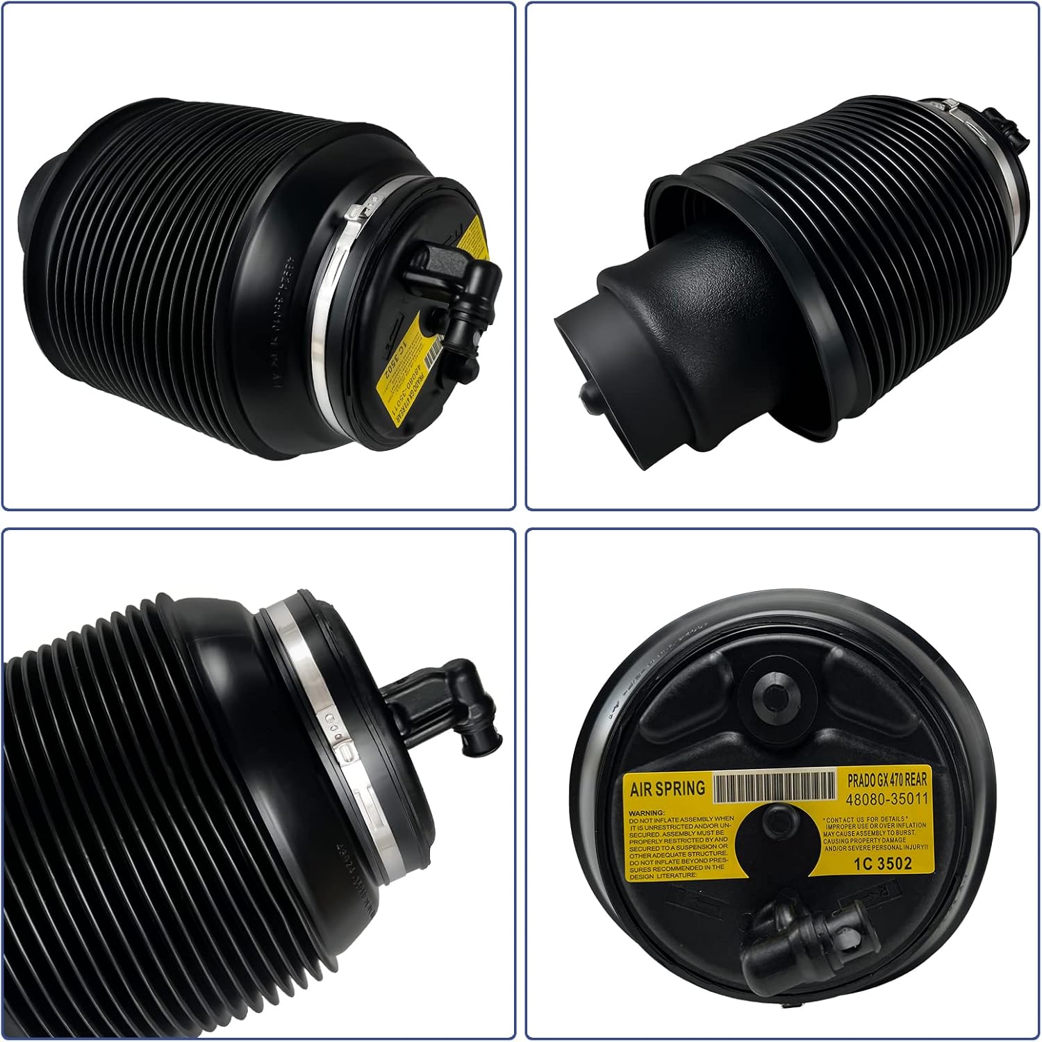 Rear Right Air Suspension Spring Bag Compatible with Toyota 4Runner and GX470 Car Air Spring, OEM Replace Part# 4809035010, 4809035020