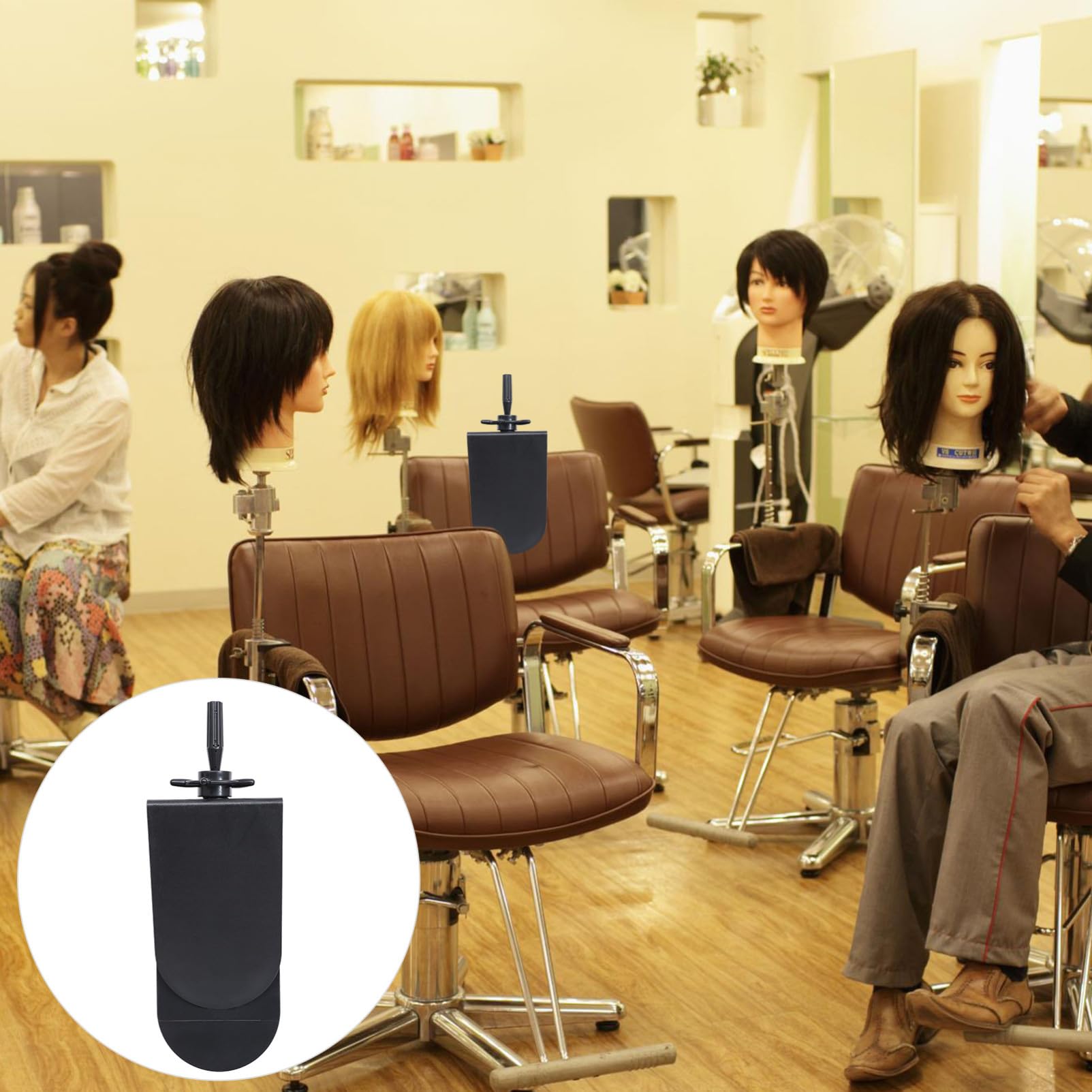 Mannequin-Kopf-Ständer, verstellbar, PP, schwarz, Perücken-Display-Halter für Hut-Display, geeignet für Friseurtraining