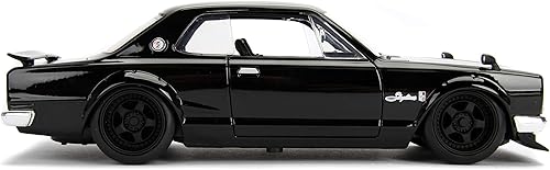 Miniatura 6 de Jada Toys 253203004 Fast & Furious Brian's Nissan Skyline 2000 GT-R (C10) 1971 124 Escala 124 Coche fundido a presión, puertas de apertura, maletero