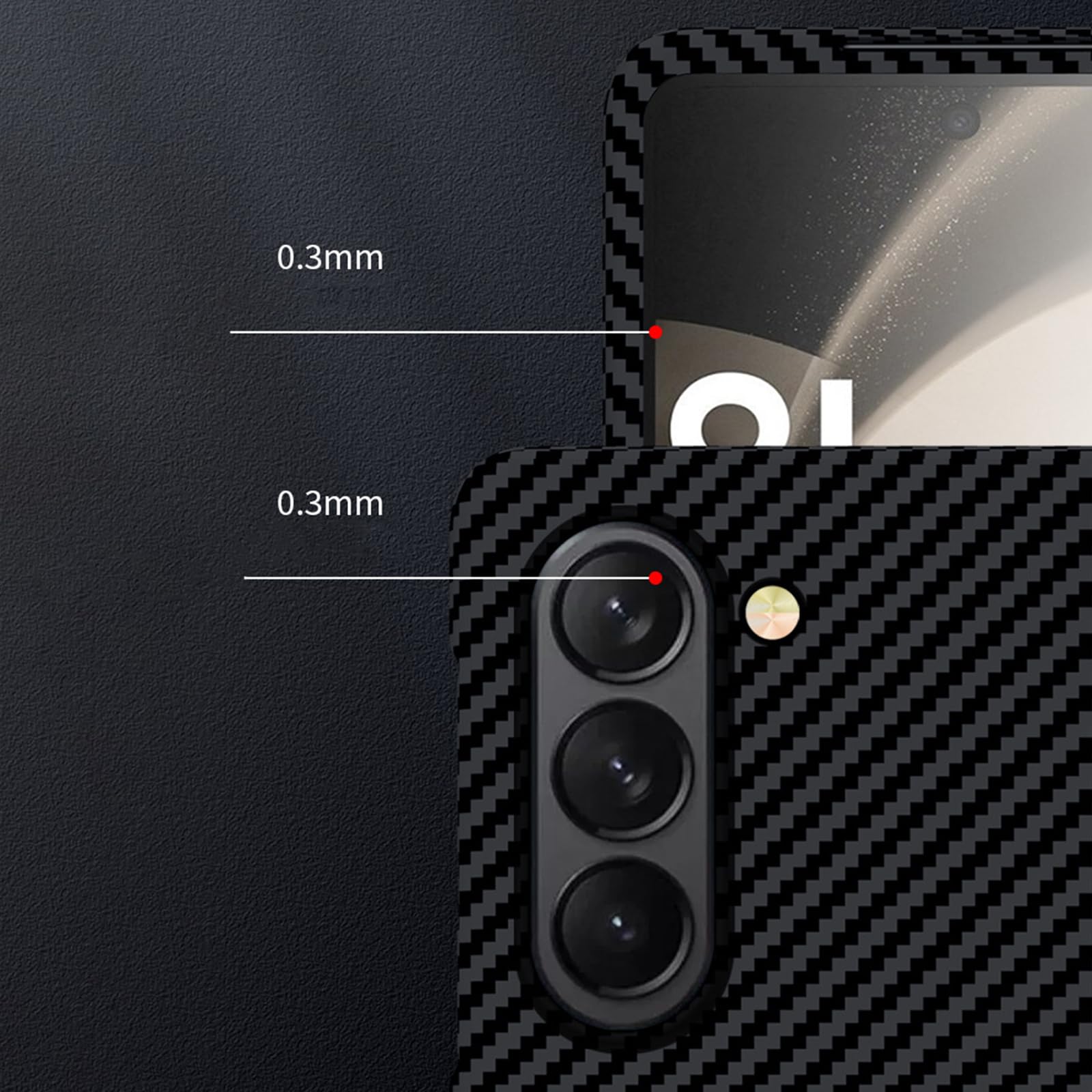 Magnetica Cover per Samsung Galaxy Z Fold 8 Ultra, Fibra Carbonio Modello