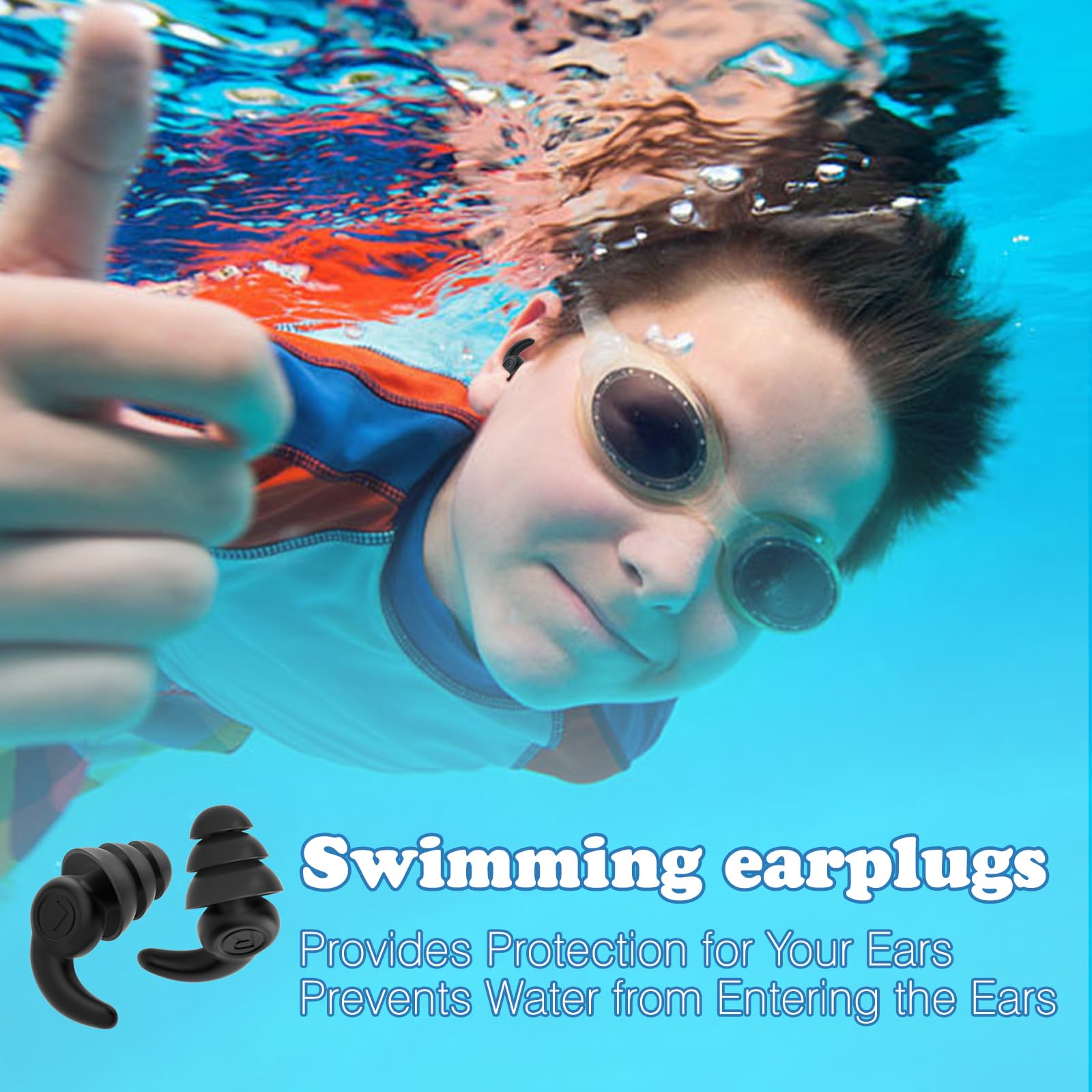 Tappi Per Orecchie Da Nuoto Bambini - 3 Paia In Silicone, Impermeabili, Per Piscina E Sport Acquatici - Foto 10