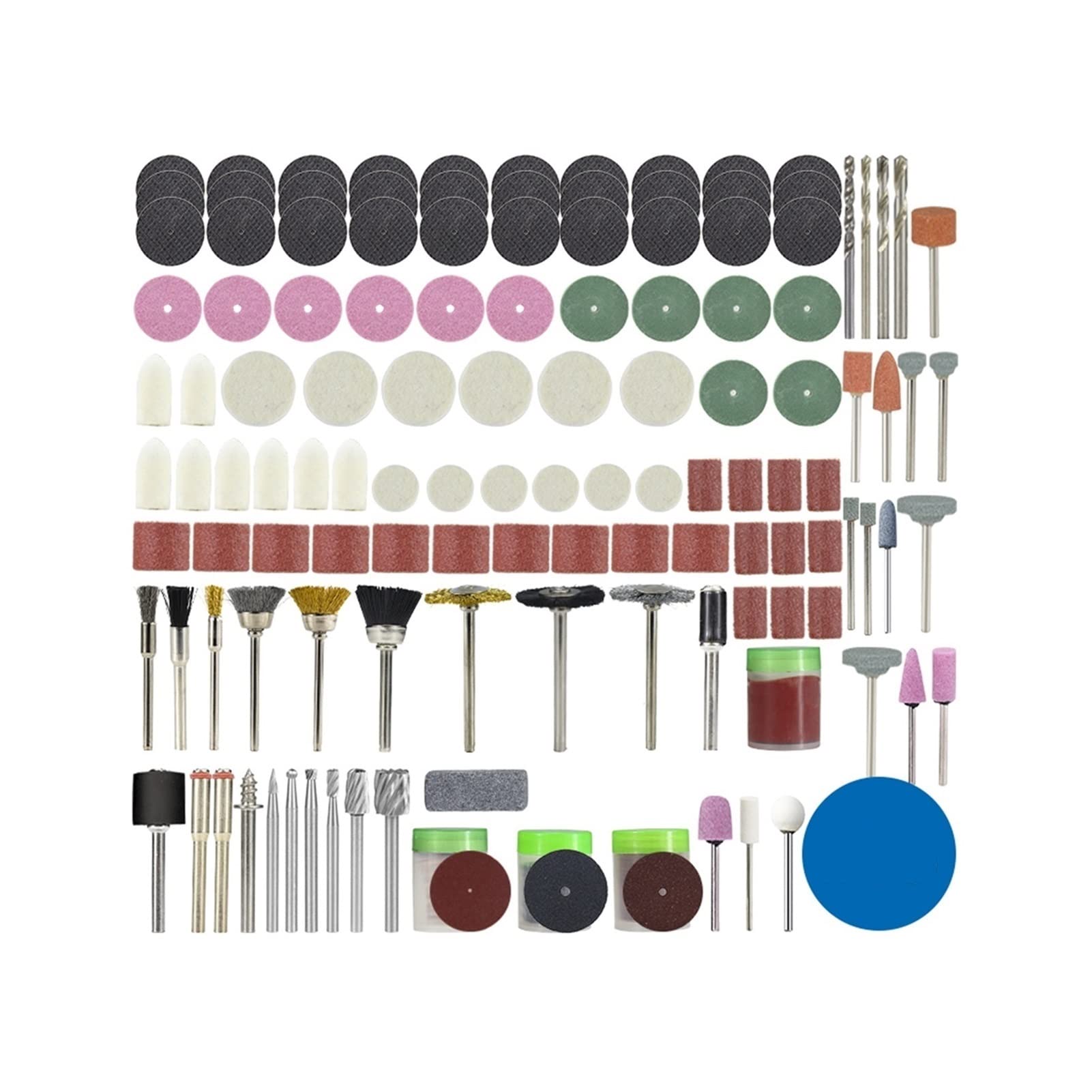 Kit de herramientas de accesorios abrasivos de broca 225 piezas de herramientas giratorias juego de brocas de pulido de corte (color: 225 piezas bolsa de OPP)