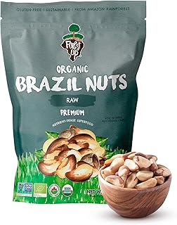 Snack The True Organic Brazil Nuts 7 oz – Raw and Unsalted – Kosher – Healthy-Rich in Vegetable Protein – Harvested in Amazon Rainforest – Fresh, Vegan and Gluten Free – Forest Up