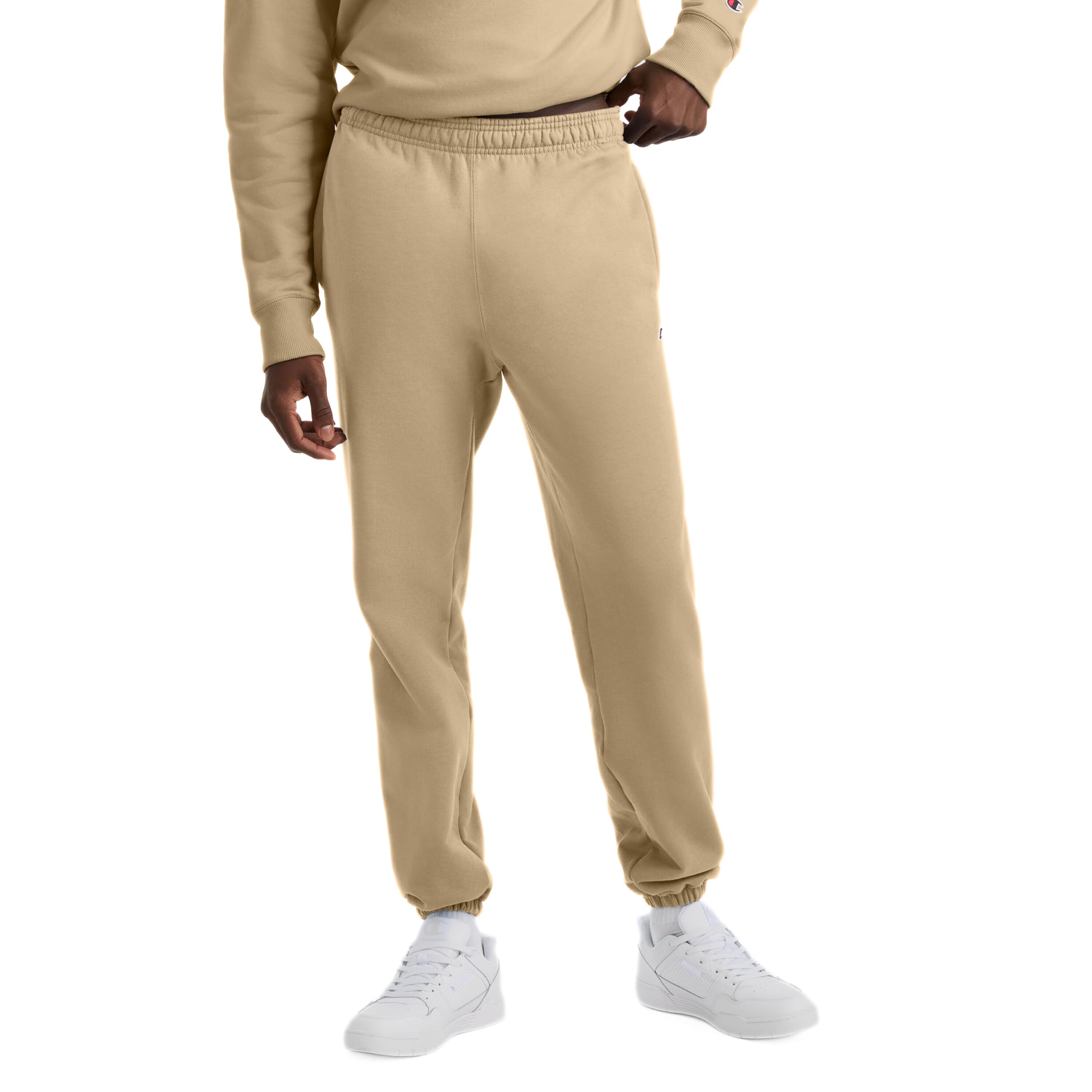 Mens Powerblend Fleece Sweatpants, Cinched Bottom, Standard Fit