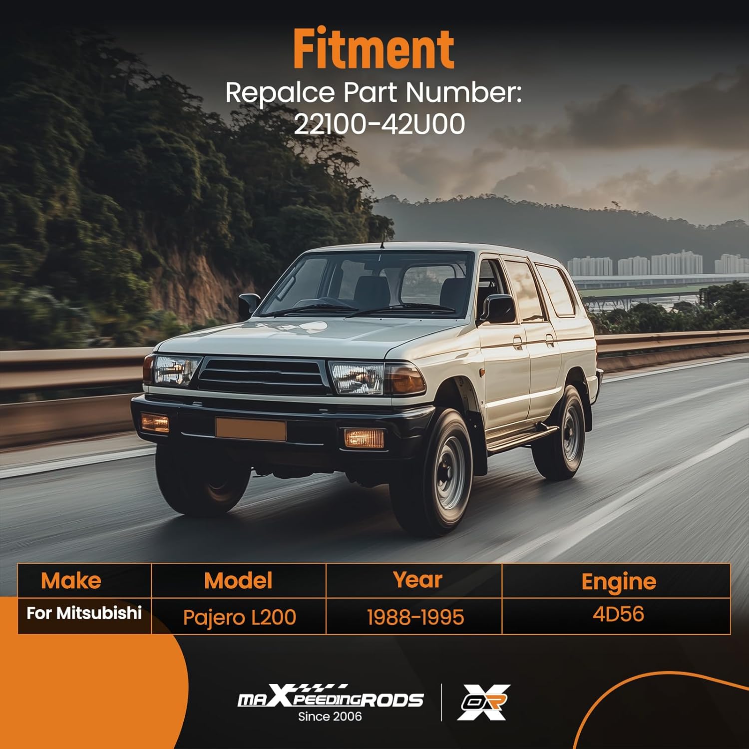 maXpeedingrods 4D56/T Diesel Engine Aluminum Assembled Cylinder Head For Mitsubishi Pajero L200 1988-1995, Replacement for 22100-42U00