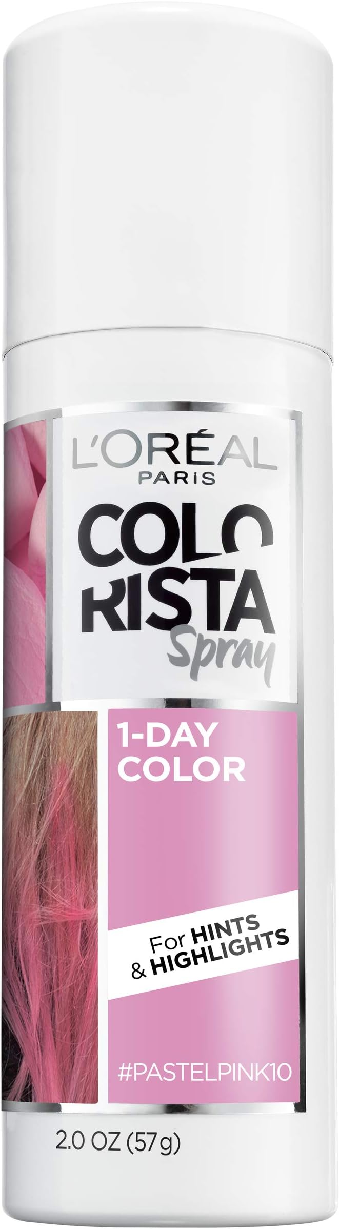 L’Oréal Paris L'Oreal Hair Color Colorista 1-Day Spray, Pastelpink, 2 Ounce