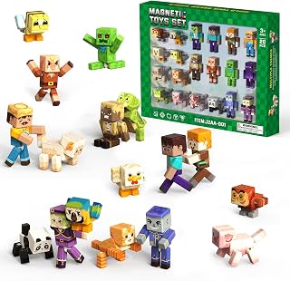 EUX Magnetic Action Figures Playset - Magnetic Blocks, Magnet Toys for Kids, Gift for 3+ Year Old Boys Girls
