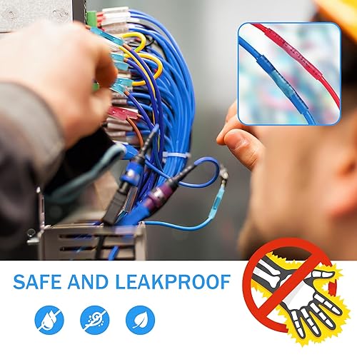 Miniatura 2 de Kuject 420 conectores termorretráctiles a tope, 4 tamaños, kit de conectores de cable impermeables aislados, conectores eléctricos de cobre estañado