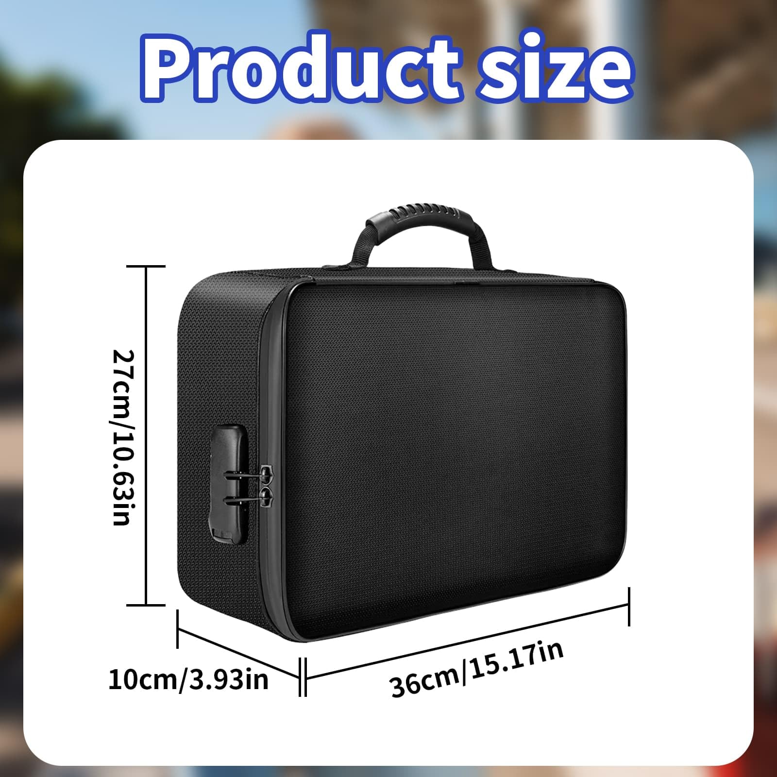 Eidoct Fireproof Document Box, Multi-Layer Large Capacity Fireproof Document Bag with Lock - Image 2