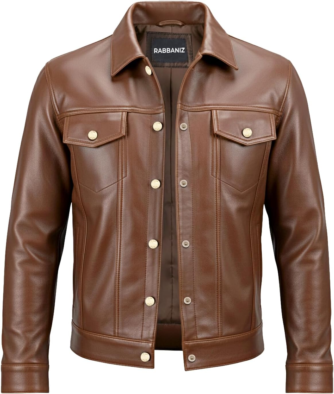 Premium Vintage Genuine Leather Jacket Men - Real Lambskin Men's Trucker Leather Jackets