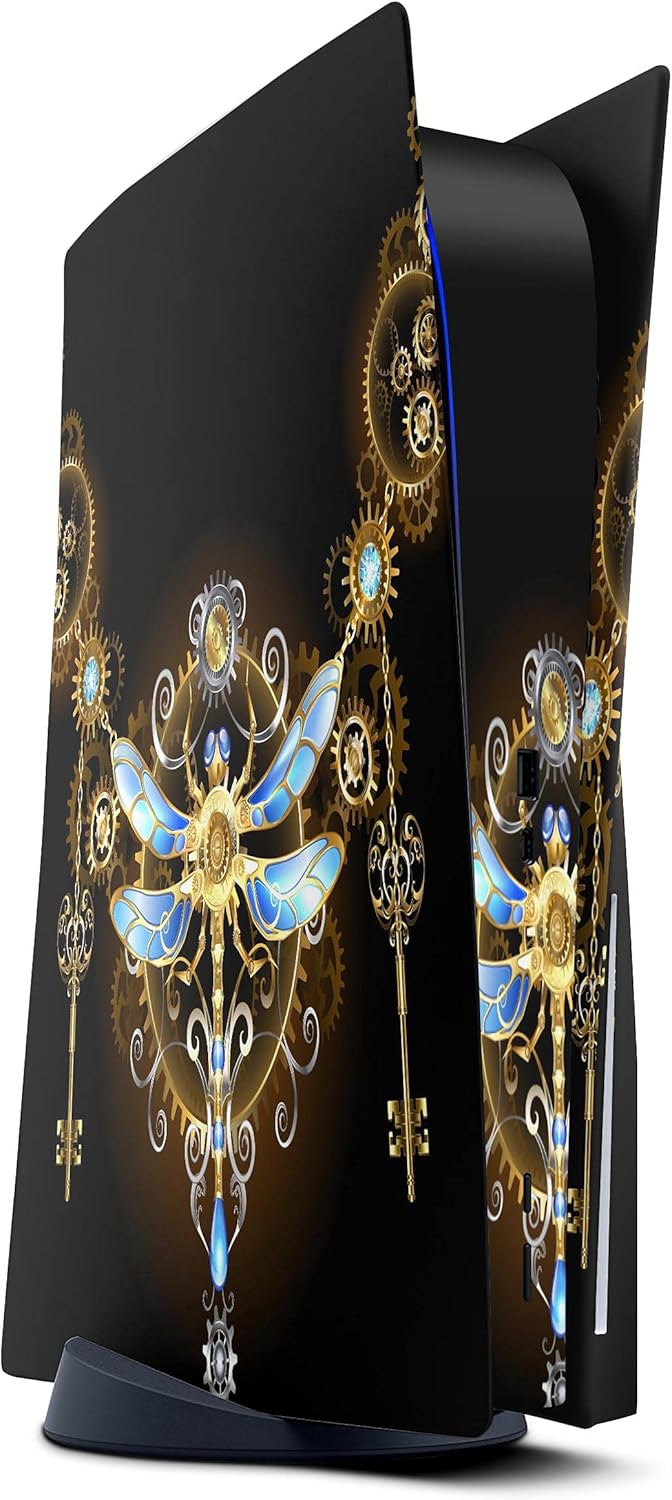 Dragonfly Ornament Full-Body Cover Wrap Decal Skin-Kit Compatible with Sony Playstation 3 Console Super Slim + Controller