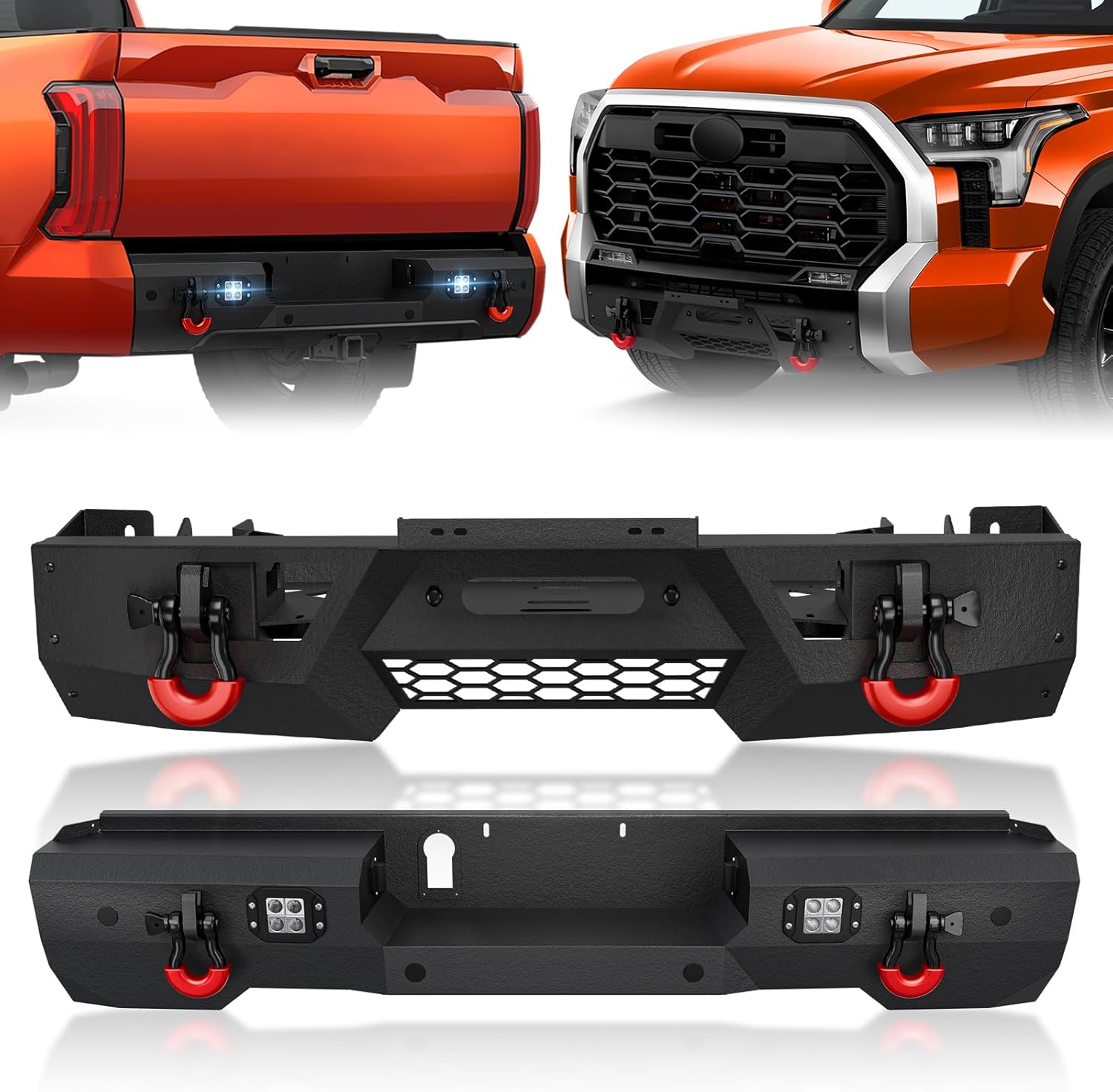 Amazon.com: SUORTO Front & Rear Bumpers Compatible with 2022 2023 2024 ...