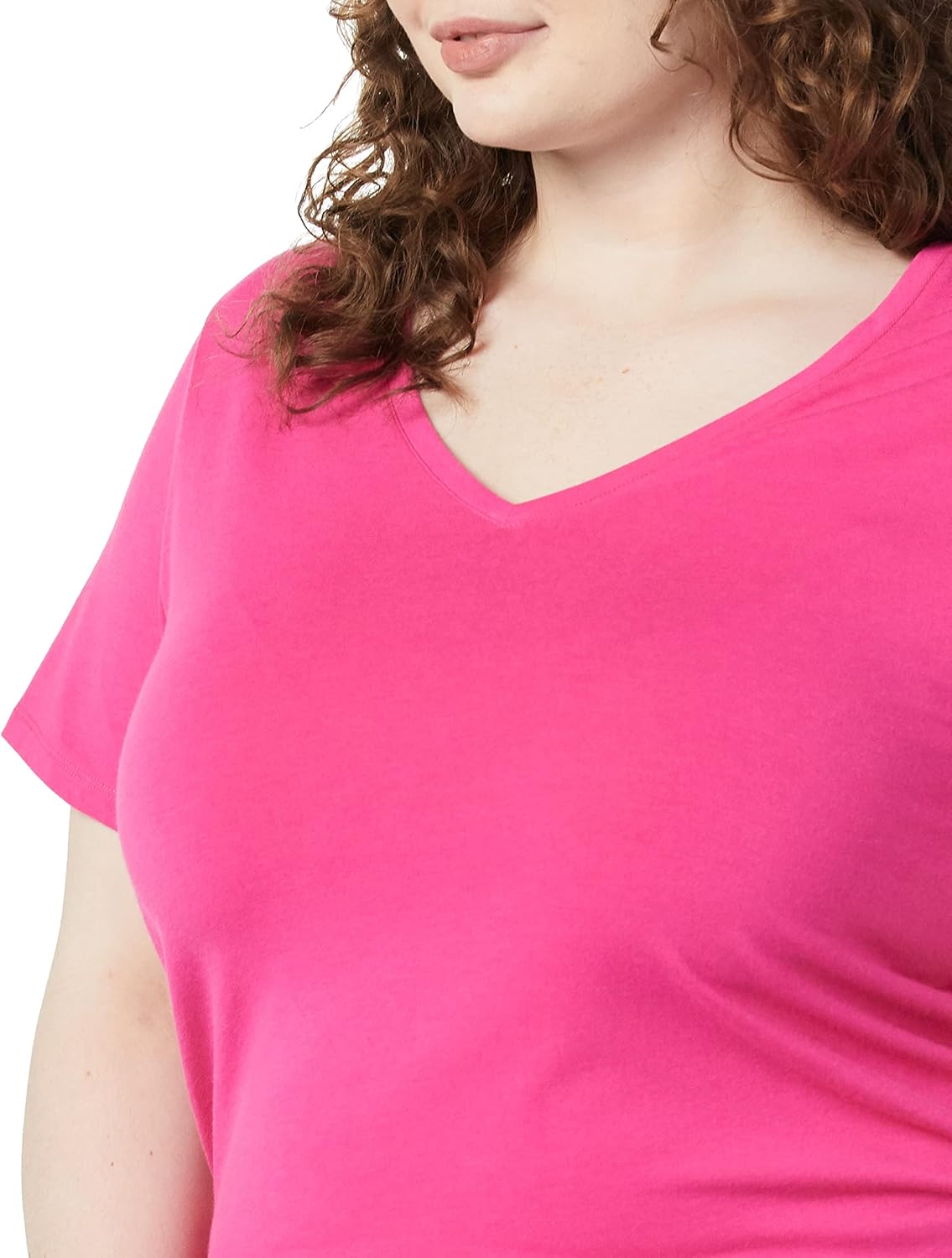 Amazon Essentials Women's Plus Size Short-Sleeve V-Neck T-Shirt - Image 6