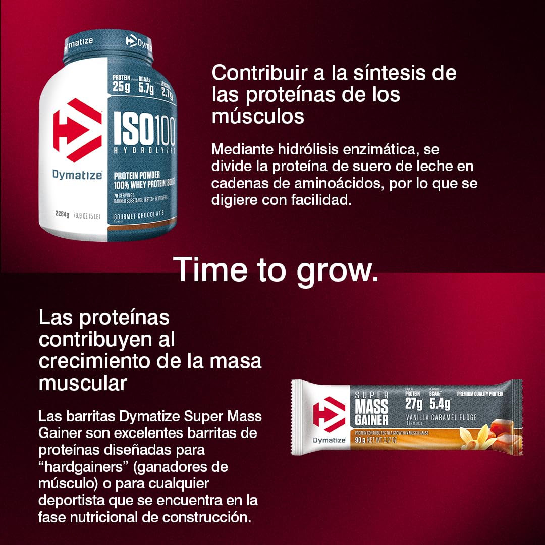 Dymatize Super Mass Gainer Rich Chocolate 2943g - Polvo Para Ganar Peso + Carbohidratos, Creapure Creatina, BCAA y Caseína