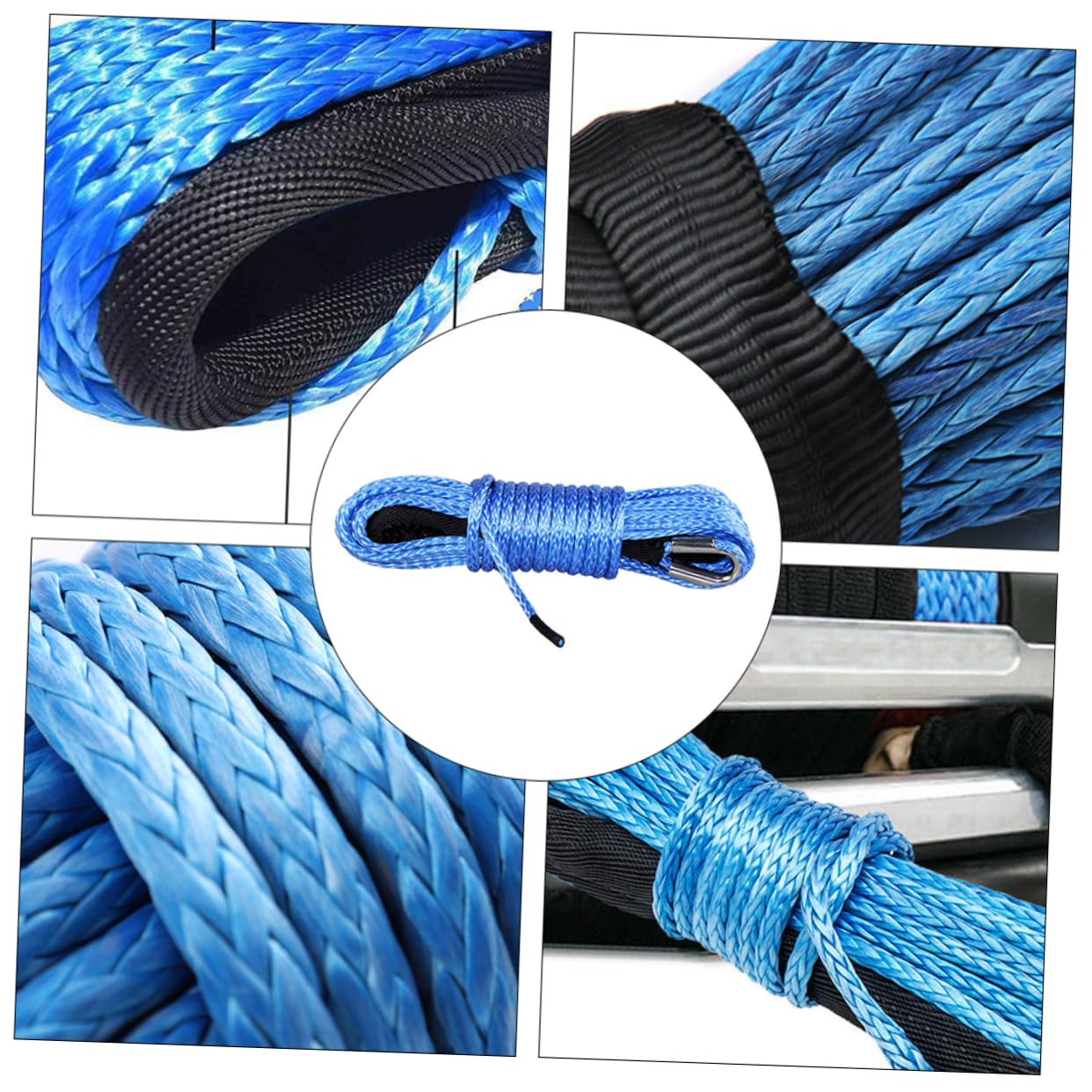 Mobestech Fune in Facile Resistenza da Inossidabile Usare Alta Traino Nailon Blu Acciaio Rimorchio Auto Veicolo