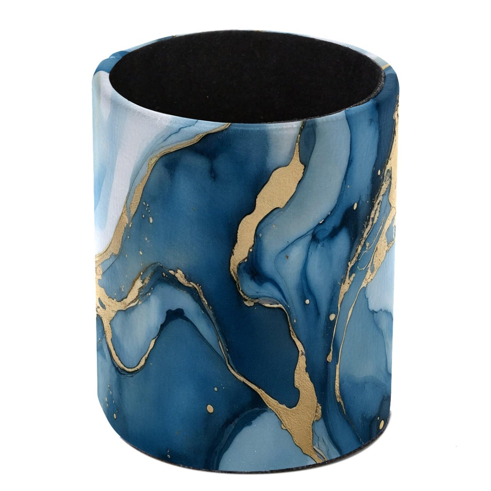 FWJZDSP Blue Marble Pencil Cup Pen Organizer Makeup Brush Holder for Office Home Countertop Desk Accessory Storage