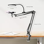 Overhead Camera Mount with Ring Light, Flexible Articulating Phone Arm Stand Compatible with iPhone, Logitech Webcam, Desk Tripod for YouTube Live Stream Cooking Nail Video Recording