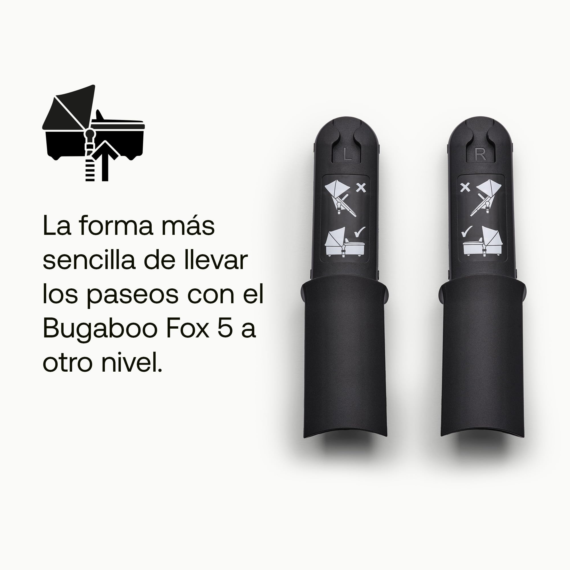 Bugaboo Adaptador de altura para el Carrito Fox 5, eleva 10 cm el capazo de tu recién nacido para una conexión más cercana con tu bebé, práctico accesorio para carrito compatible con sillas de coche
