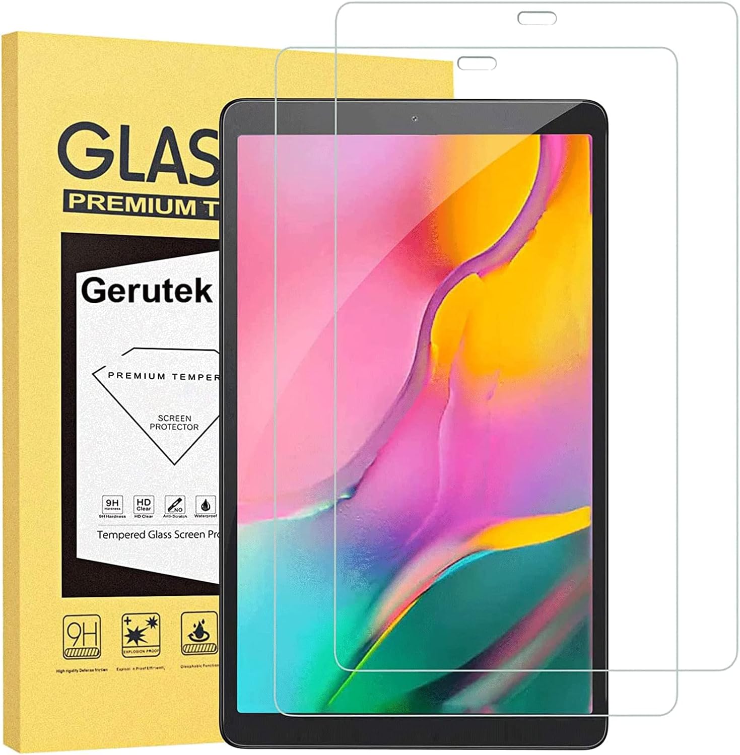 for [2-Pack] Samsung Galaxy Tab A 8.0 2019 Screen Protector, SM-T290/T295 Tempered Glass Screen Protector [9H Hardness] [Ultra Clear] [Anti Scratch] [Bubble Free] for Samsung Tab A 8.0 inch