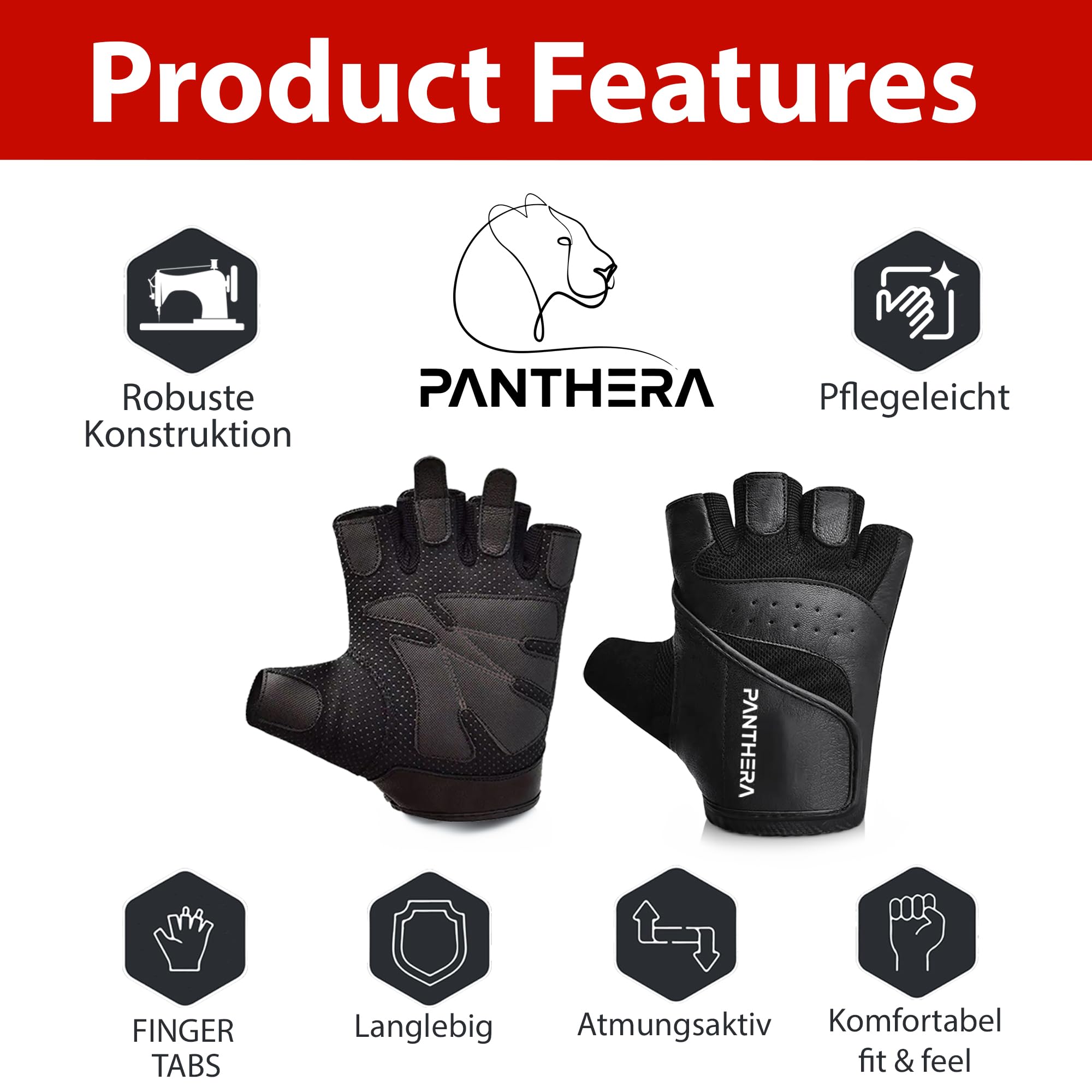 Panthera® Gants d'entrainement Gants de sport