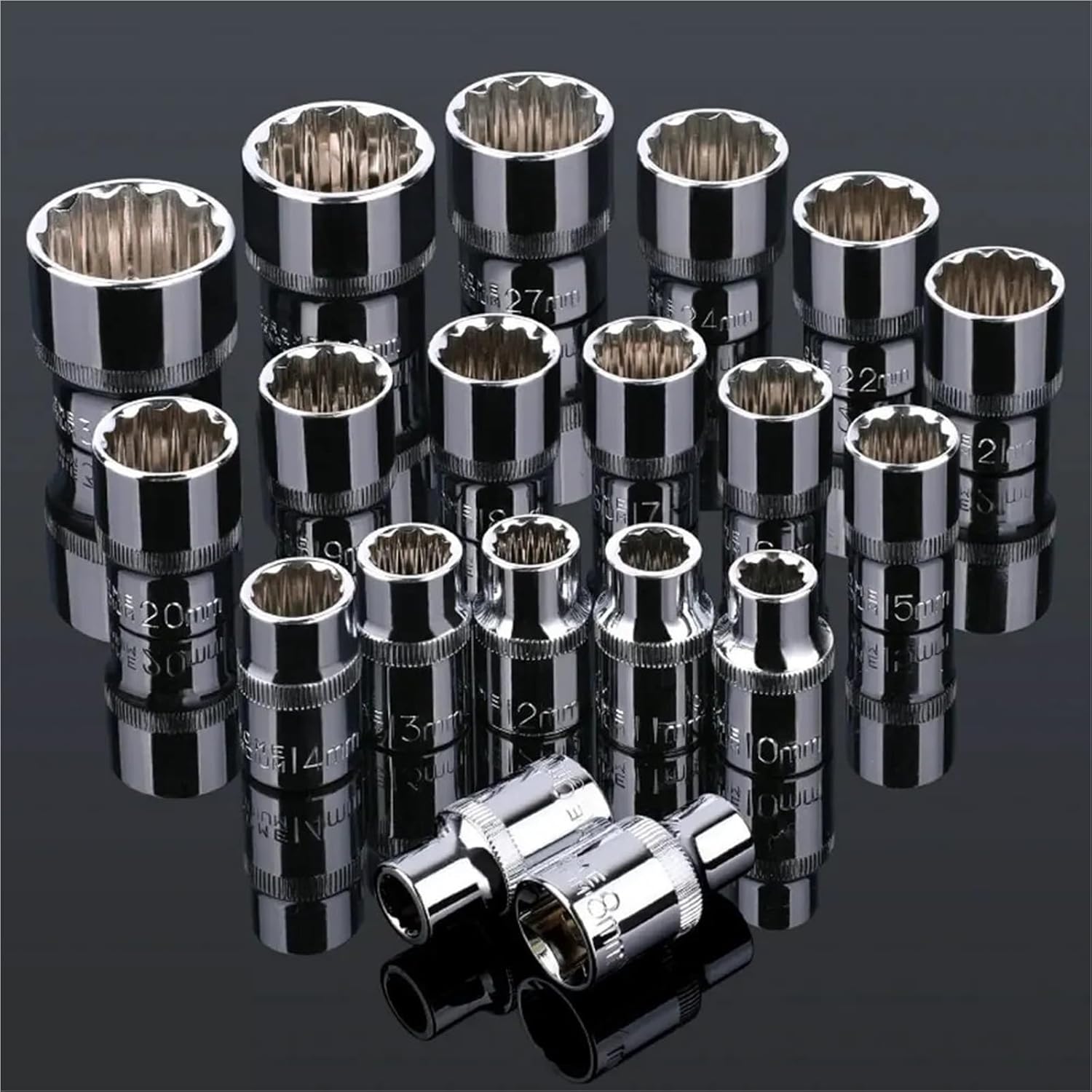 12 Point Short Socket Bit 1/2 Inch Drive 8-32mm Ratchet Wrench 12 Tooth Socket Set 1Pcs(14mm)