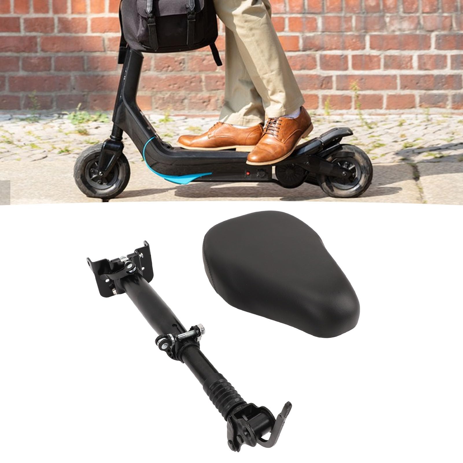 Sedile per Monopattino Elettrico Regolabile in Altezza con Imbottitura in Schiuma Ammortizzante per Monopattini M4, Costruzione Robusta, Range di Altezza 40-55 Cm, Carico Elevato 105 kg,